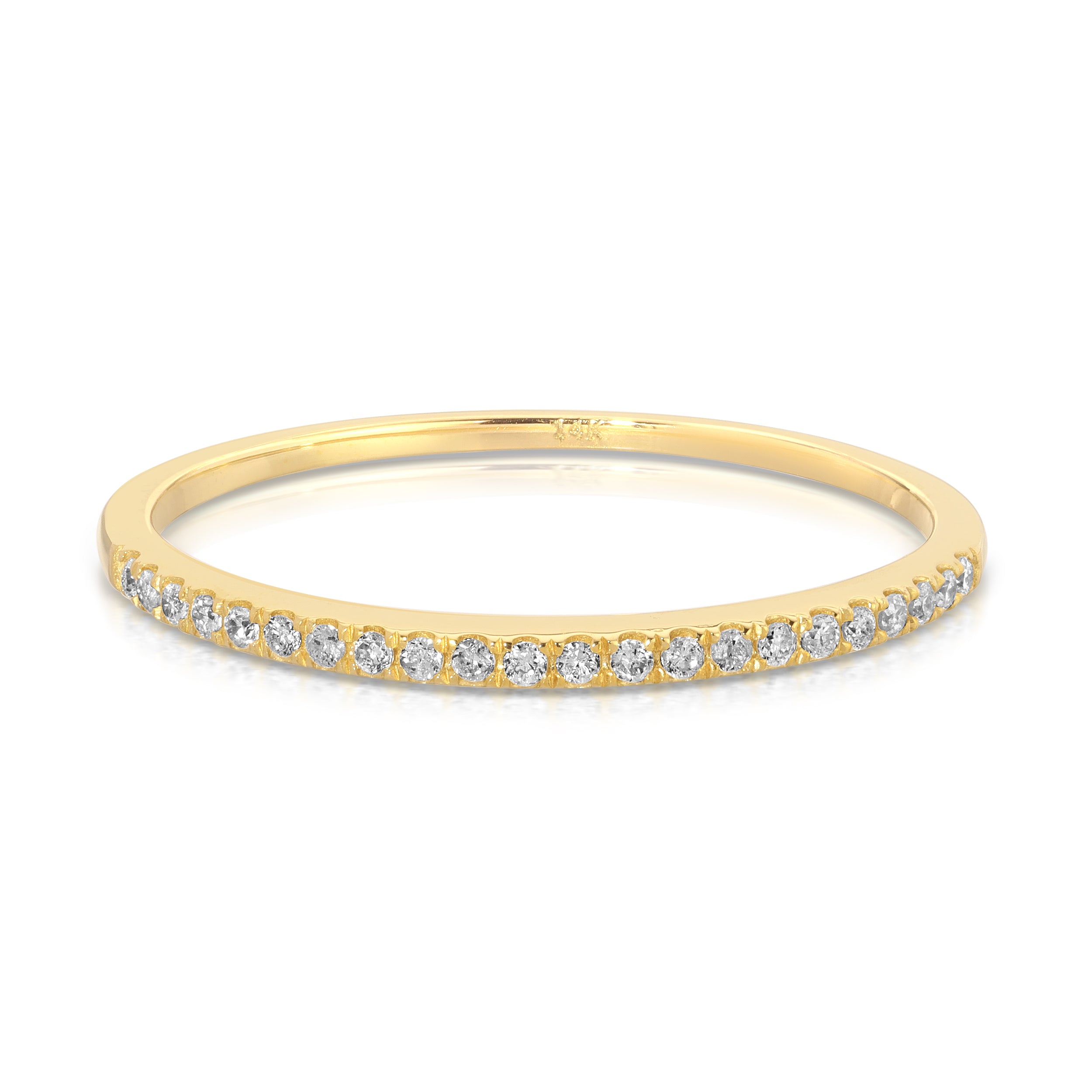 Maya Brenner Women's Gold Pavé Diamond Ring