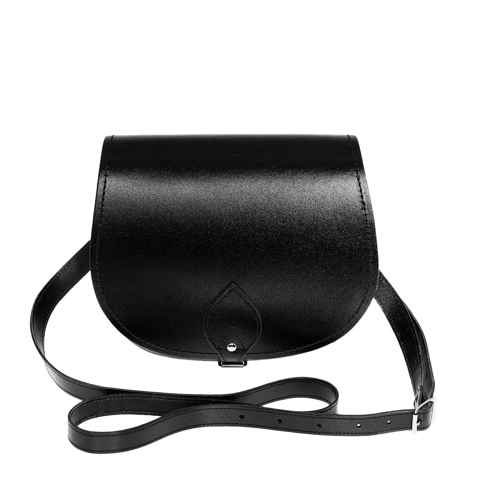 Women’s Handmade Leather Saddle Bag - Black Large One Size Zatchels