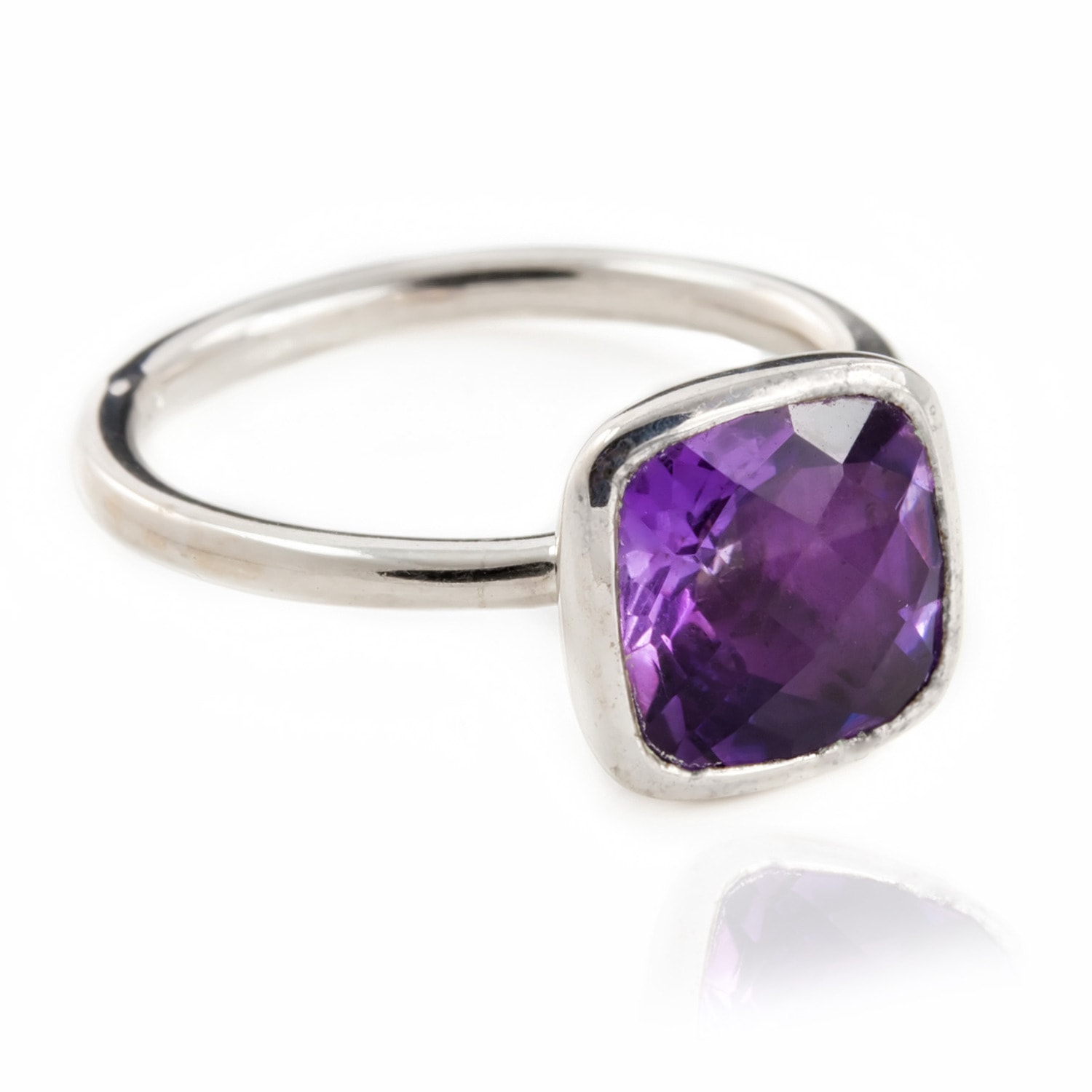 Women’s Silver / Pink / Purple Desert Dusk Amethyst Ring In Sterling Silver The Jewellery Store London