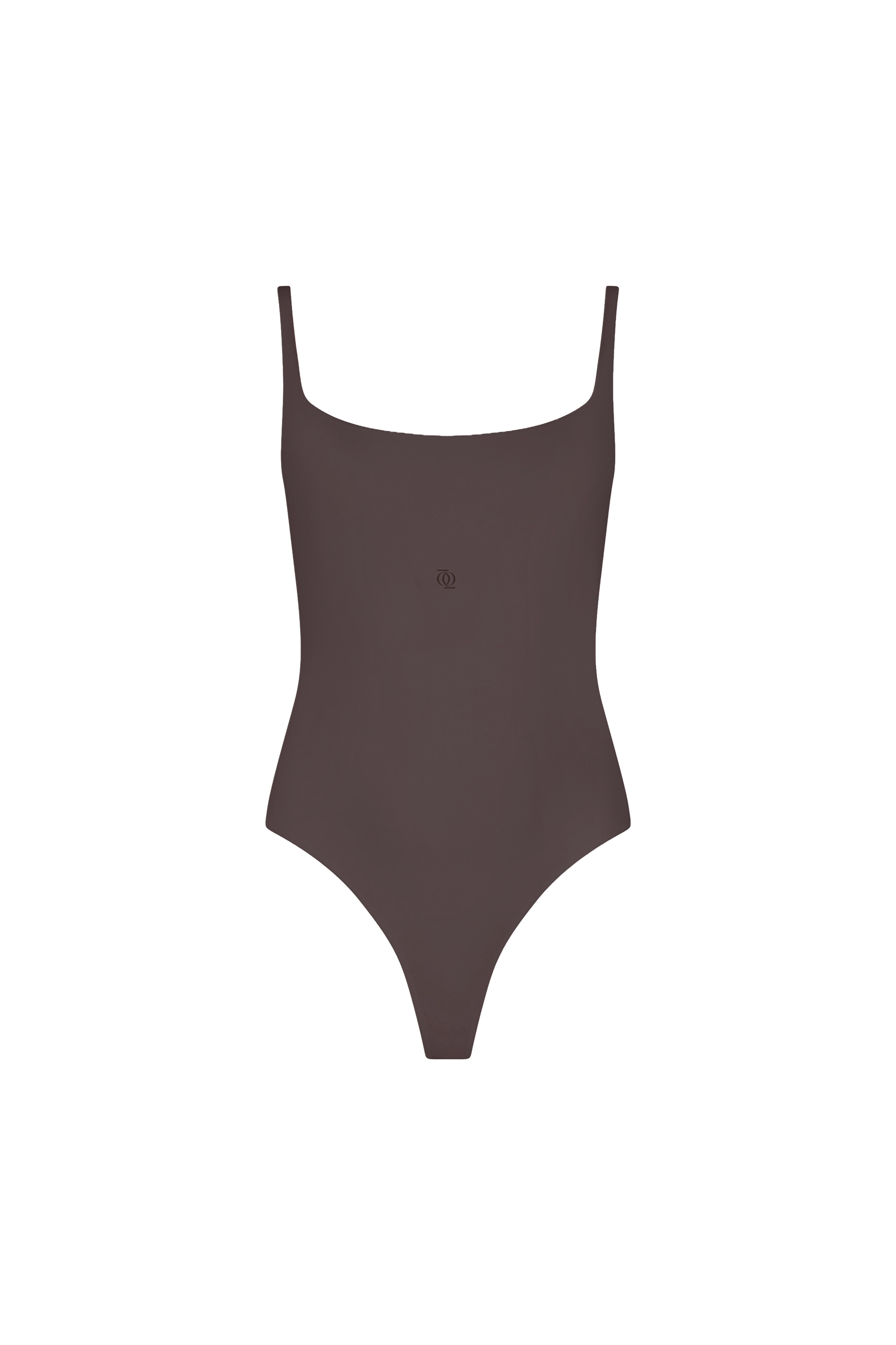 Women's Brown Second Skin Square-Neck Bodysuit Doppio | XXL | God Save Queens