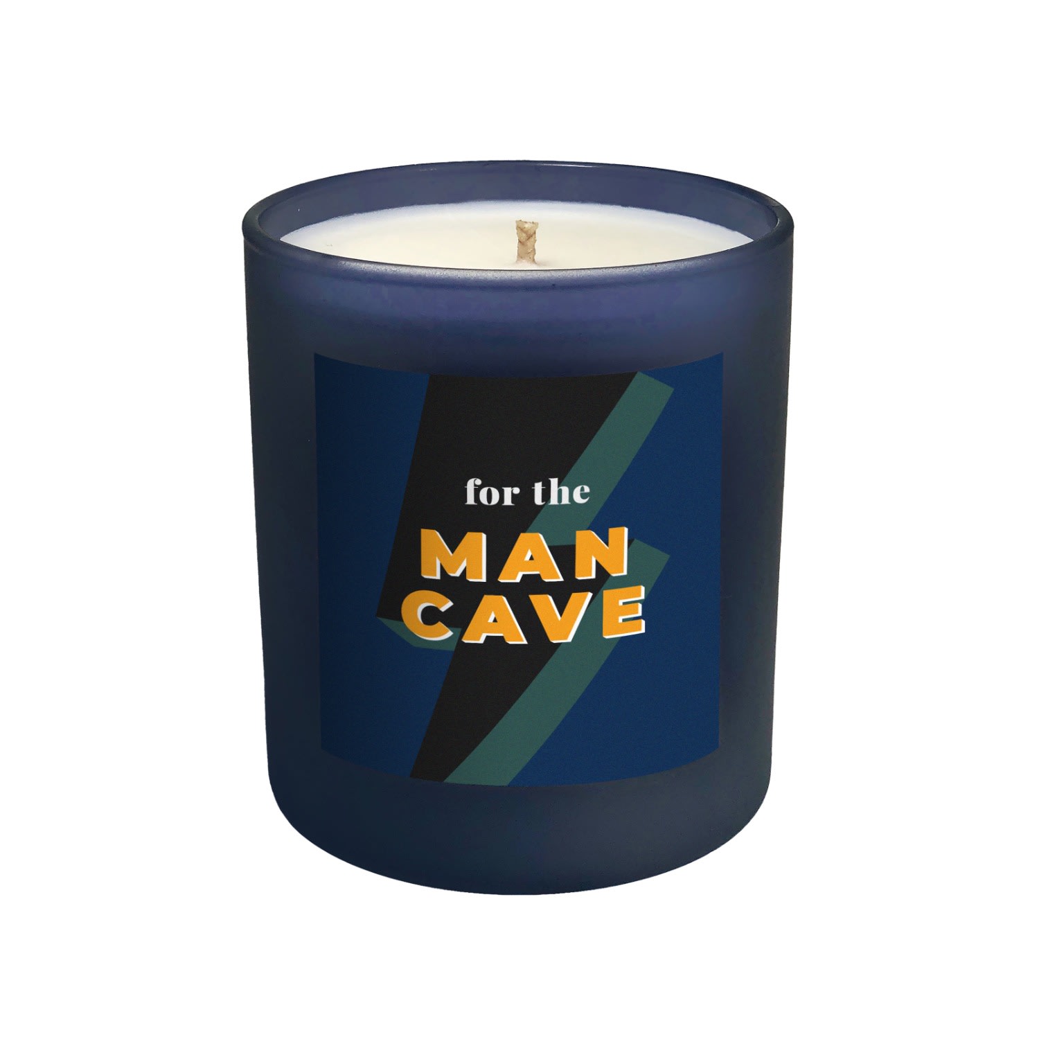 Little Karma Co. Ltd Black / Blue / Green Man Cave - Juniper Midi Refillable Men's Candle In Blue