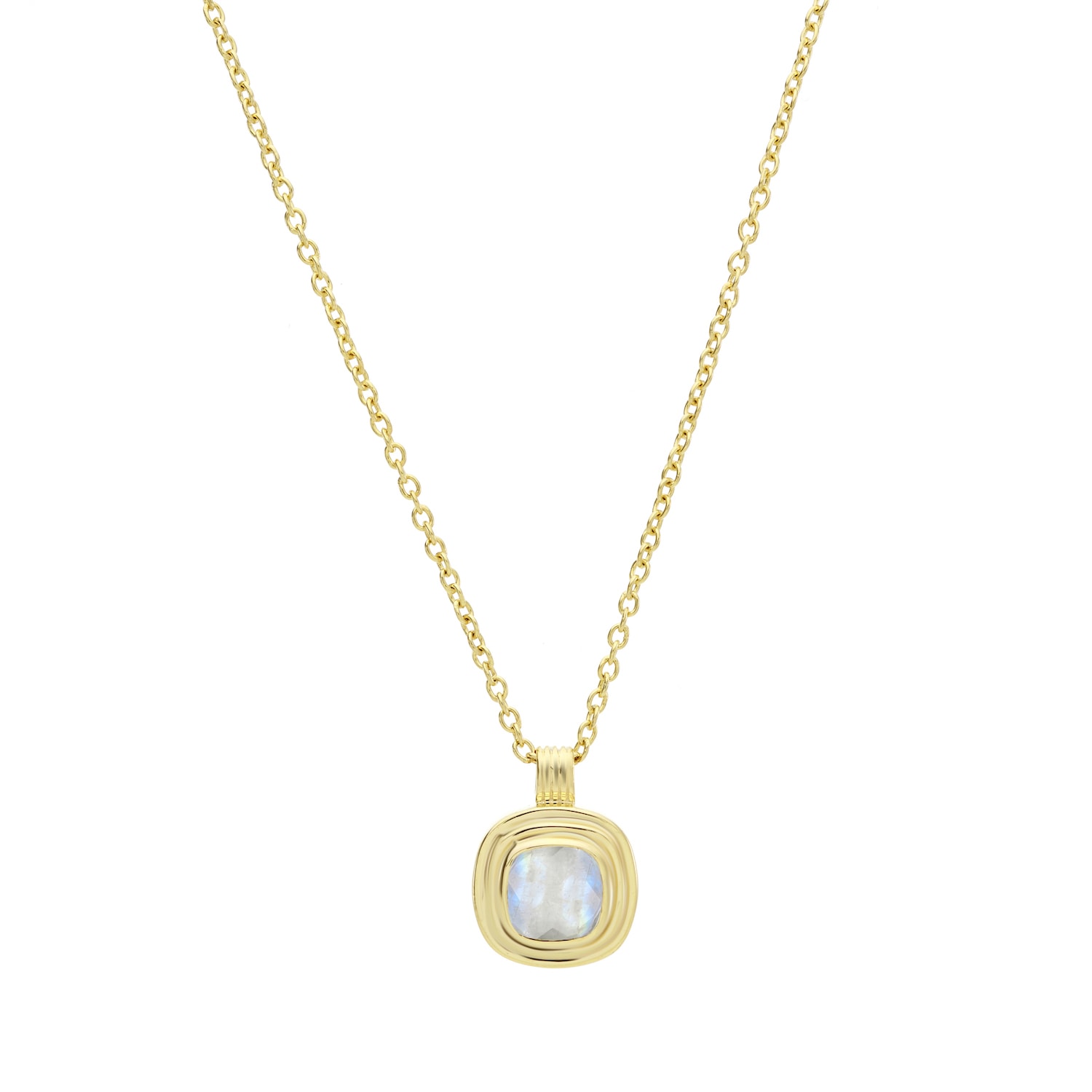 Women’s White California Cushion Moonstone Necklace Auree Jewellery