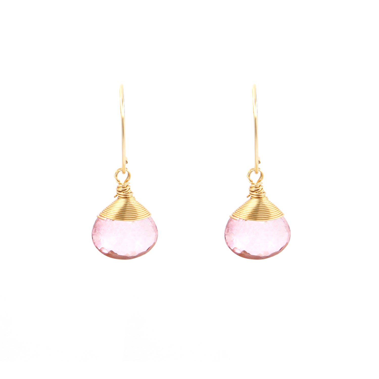 Women’s Gold / Pink / Purple "Donna" Pink Amethyst Drop Earrings Gosia Orlowska