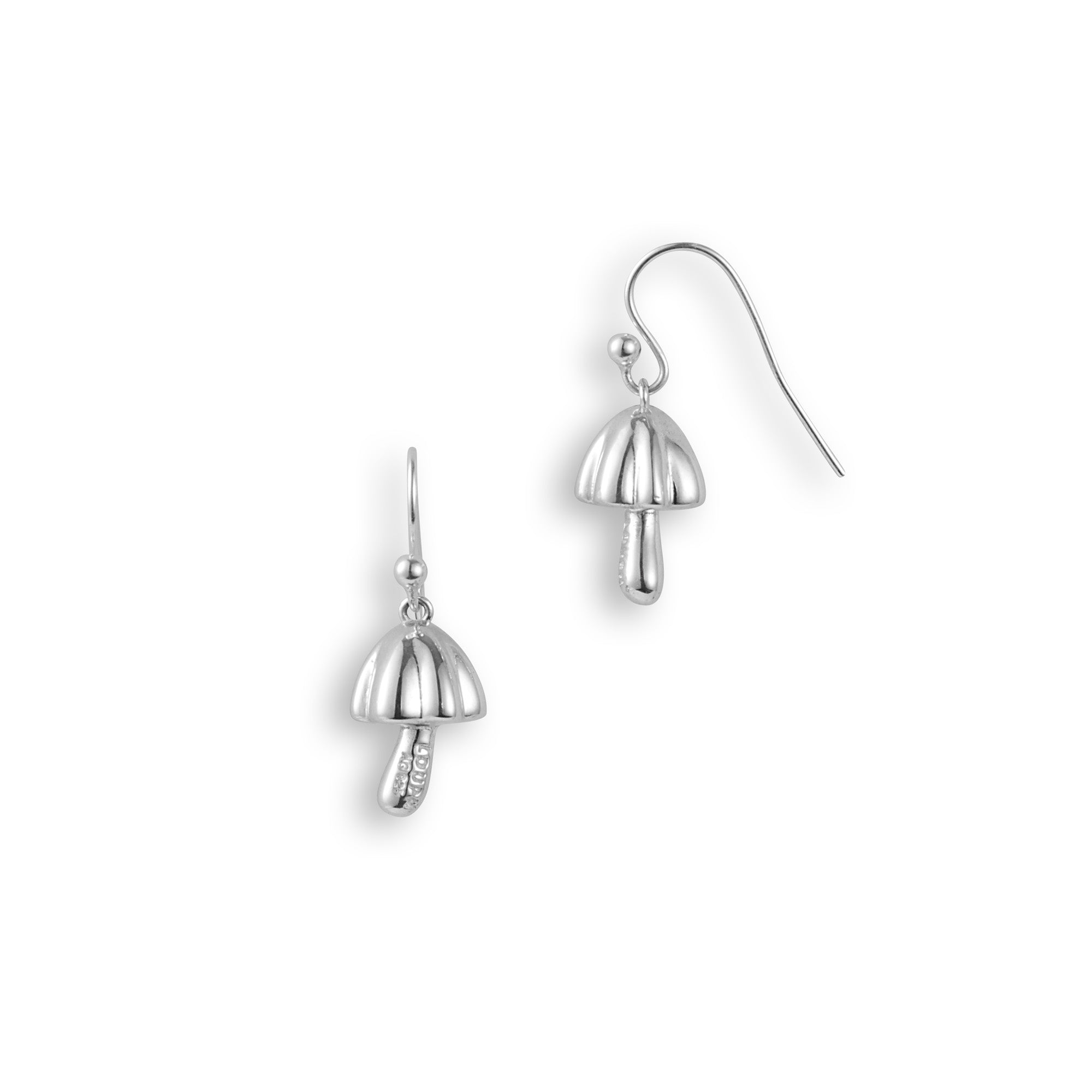 Loupn Choco Mushroom Earrings In Silver