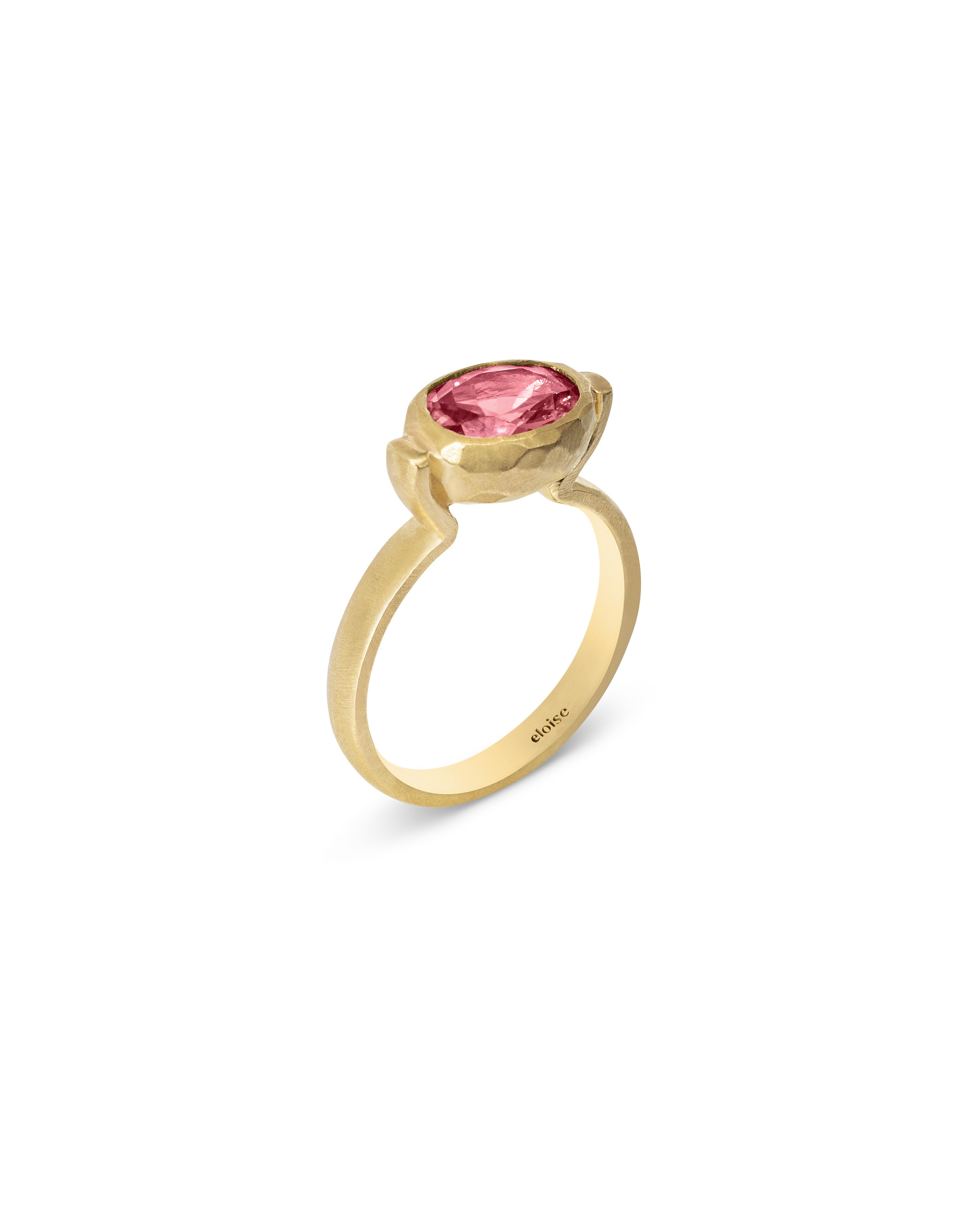 Eloise Jewelry Women's Orange Ellipse Ring Pink Tourmaline In Orange
