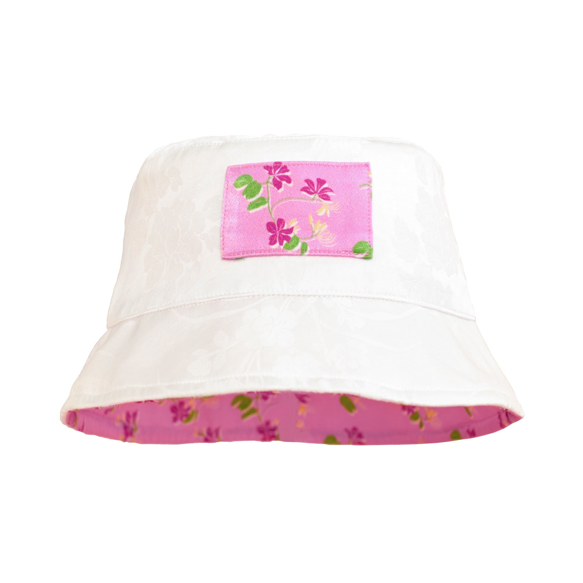 Women's Beach Blossom Reversible Bucket Hat - Pink | One Size | Lost Pattern Nyc