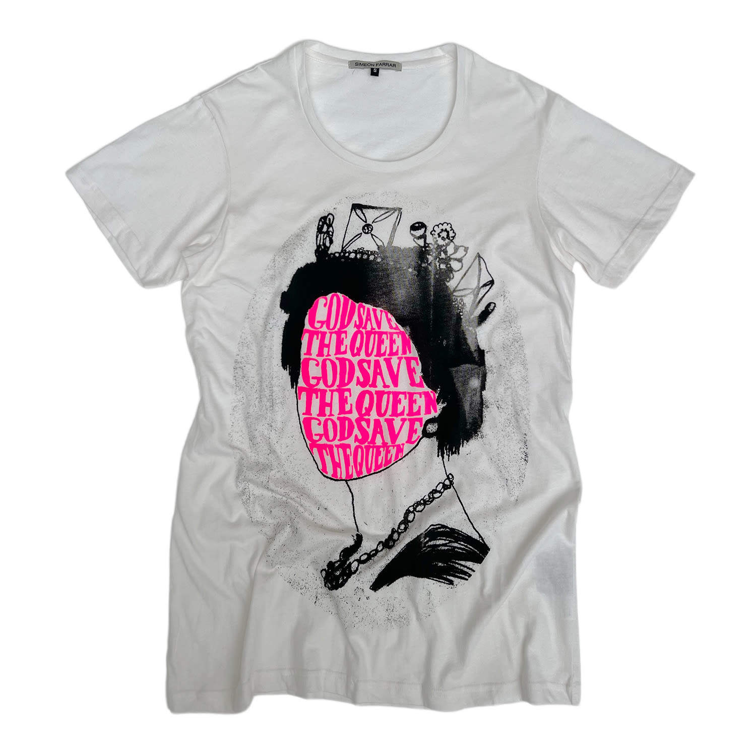 Simeon Farrar Women's White God Save The Queen T-shirt In White