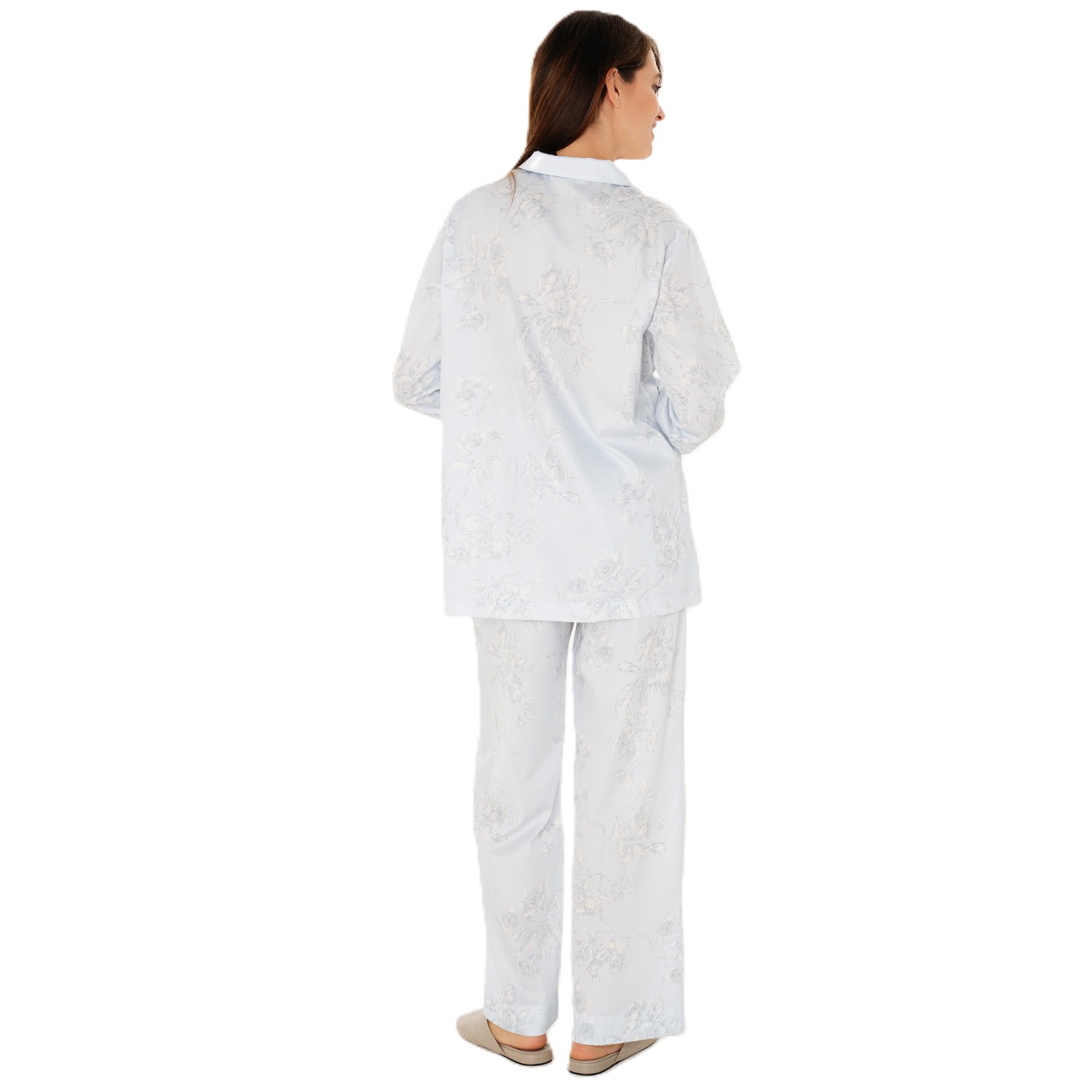 Decoflux Home Women's Blue / Neutrals Pyjama Set Eden Light Blue Shirt And Pants In Blue
