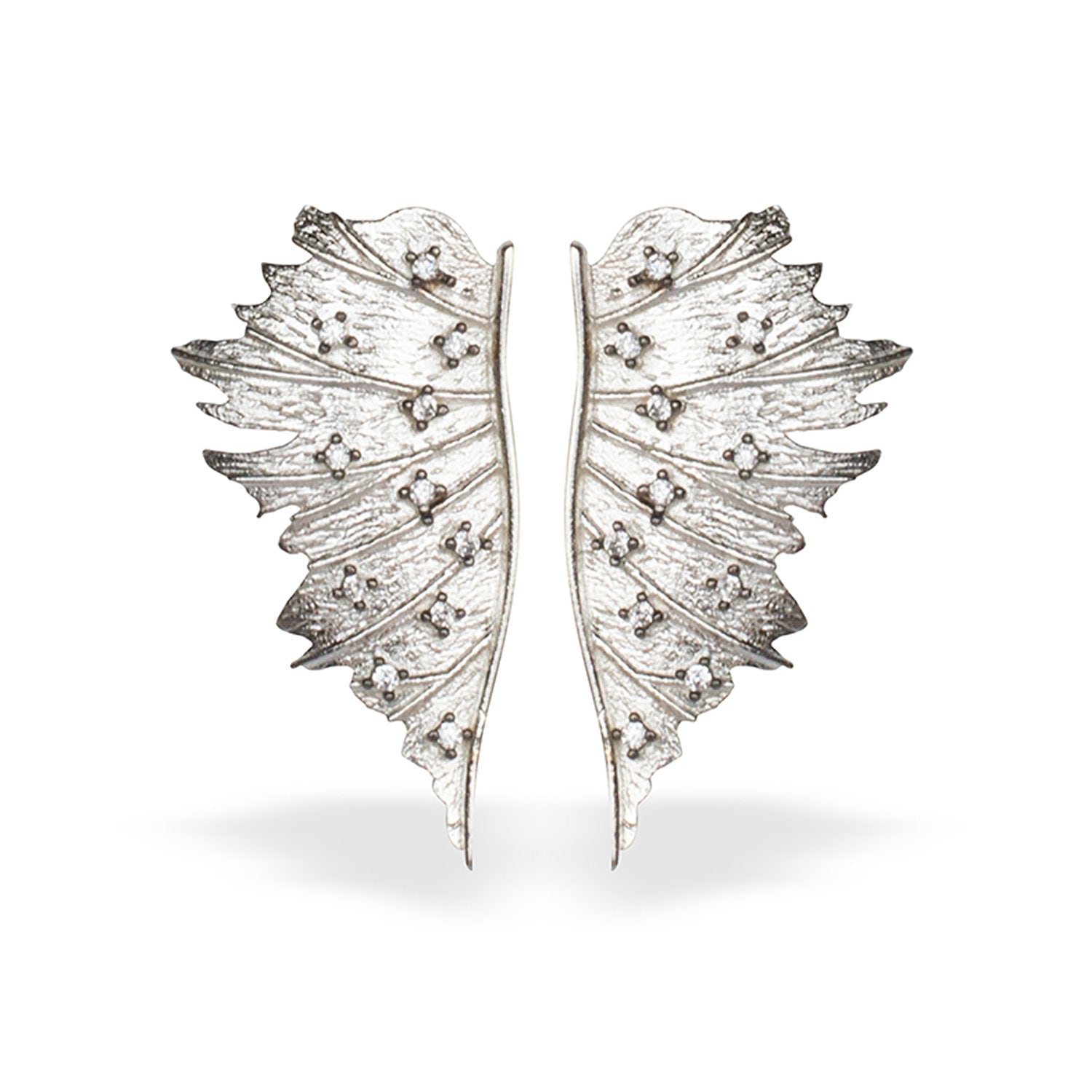 Smilla Brav Women's Silver Leaf Earrings In Silver