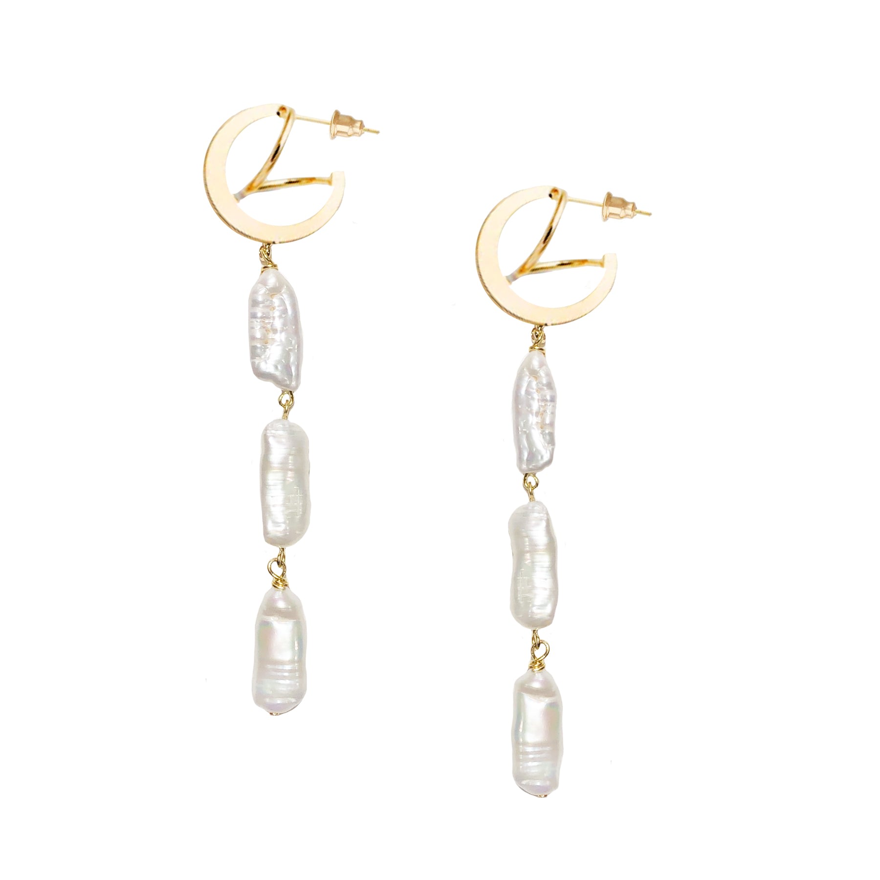 Women’s Pearl Swirl Earrings Adriana Pappas Designs