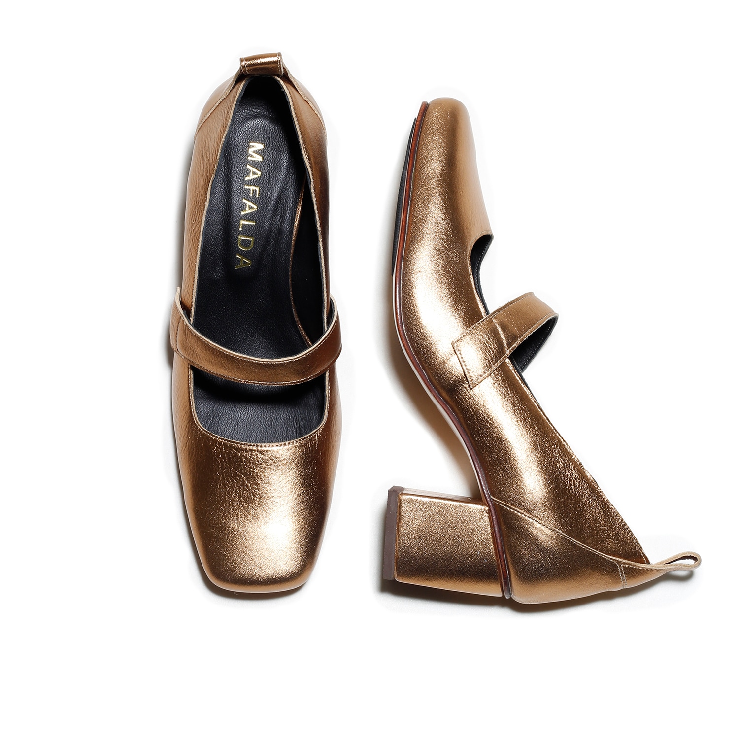 Mafalda Women's Jamille Gold Mary Jane Pumps In Gold