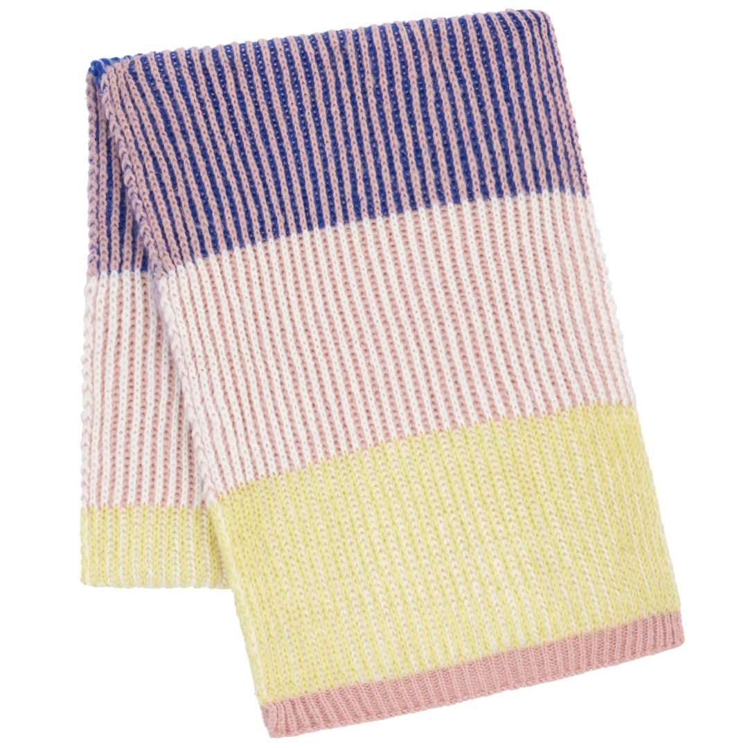 Cara & The Sky Women's Blue / Pink Leia Stripe Oversized Scarf - Pink In Multi