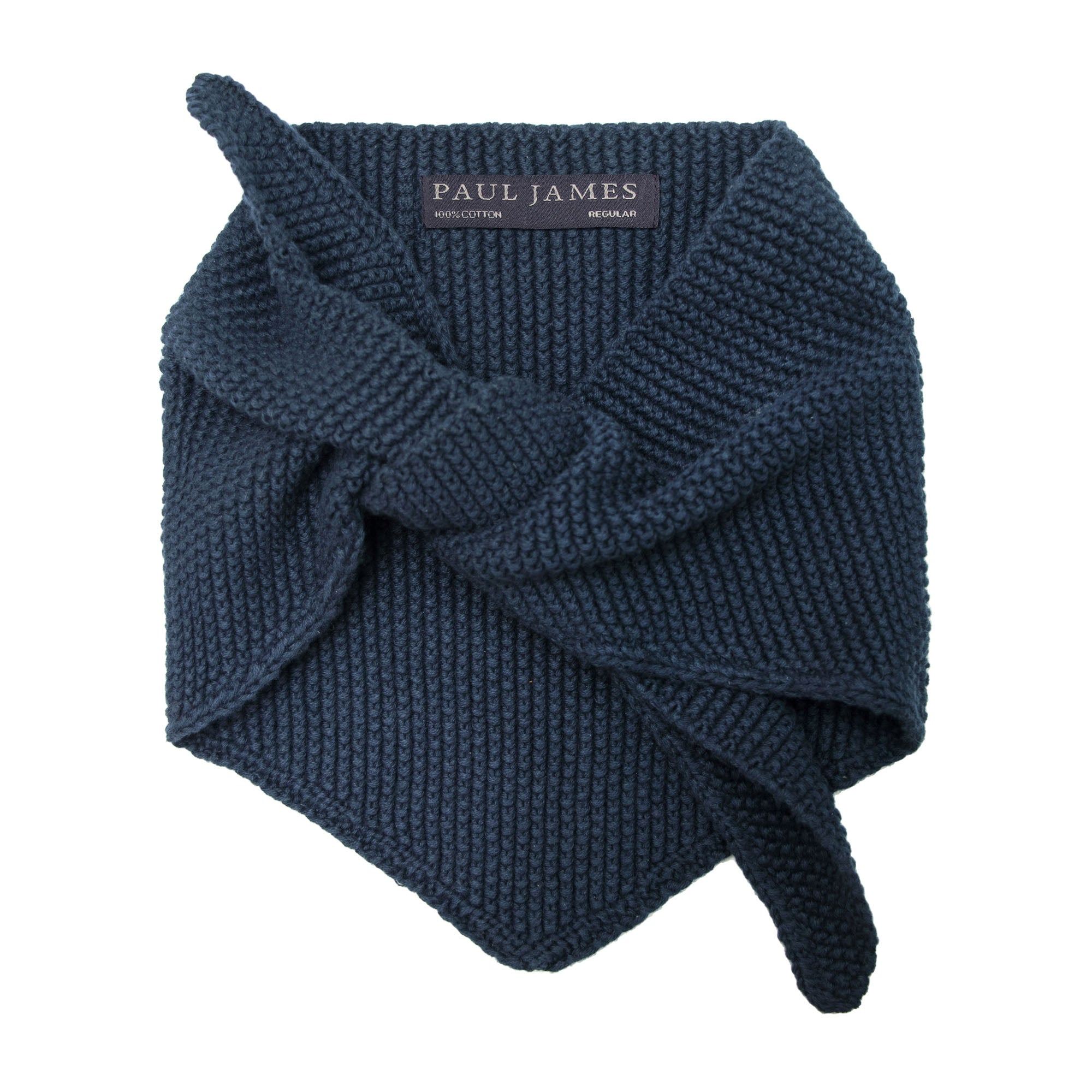 Paul James Knitwear Women's Cotton Sinner Textured Mini Neckerchief - Blue Melange In Blue