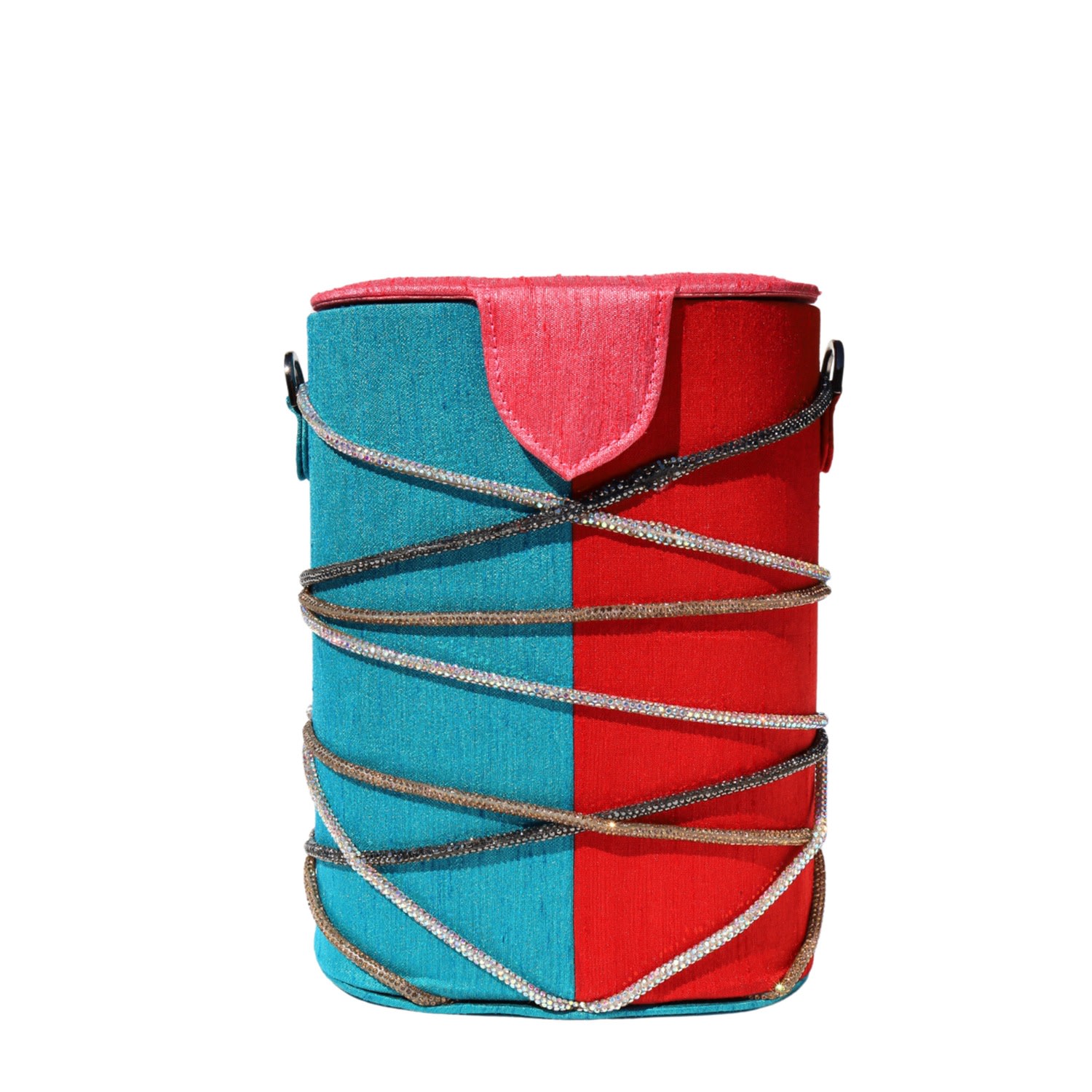 Women’s Blue / Red Very Knotty Bucket Bag Simitri