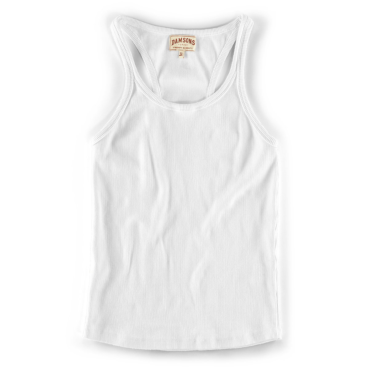 Women’s Damsons Tank Racer Vest White M