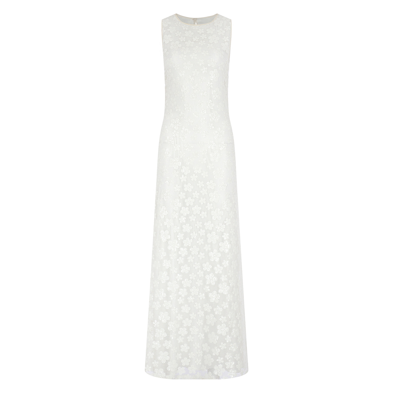 Women's Poppy Ecru White Sleeveless Maxi Dress | Xxs | Fickle Hearts