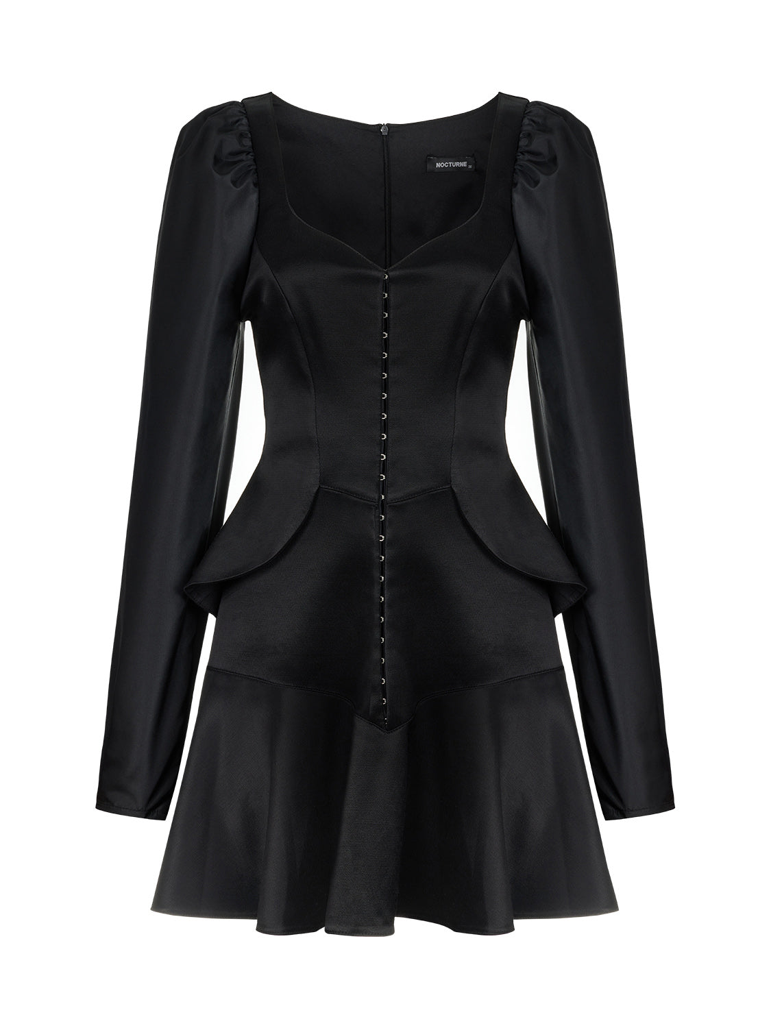 Nocturne Women's Black Mini Crepe Dress In Black