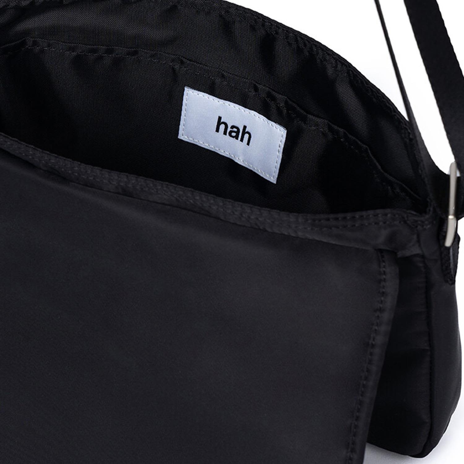 Flap Crossbody Bag - Black | HAH ARCHIVE | Wolf & Badger