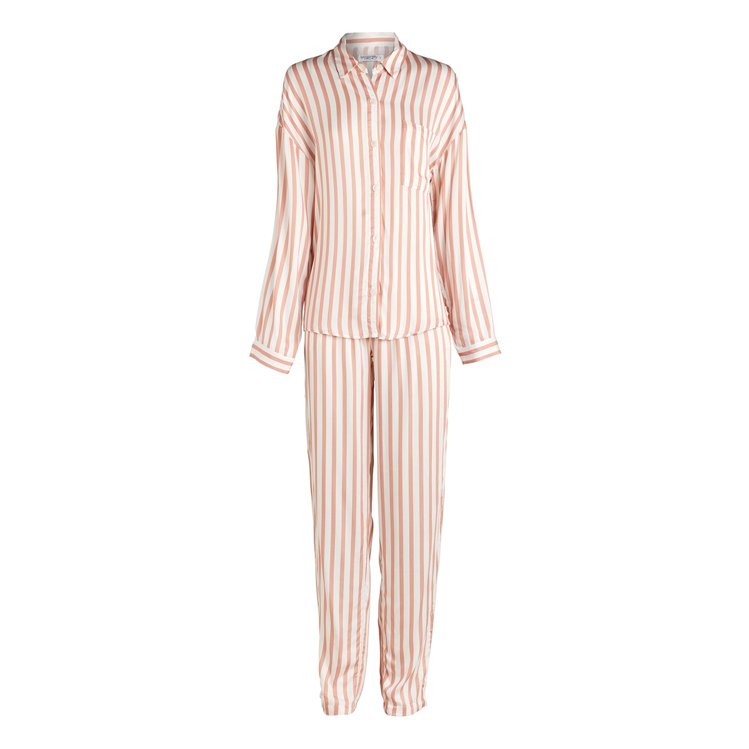 Women’s Neutrals Axelle Tan Stripe Pyjama Medium Gingerlilly Sleepwear