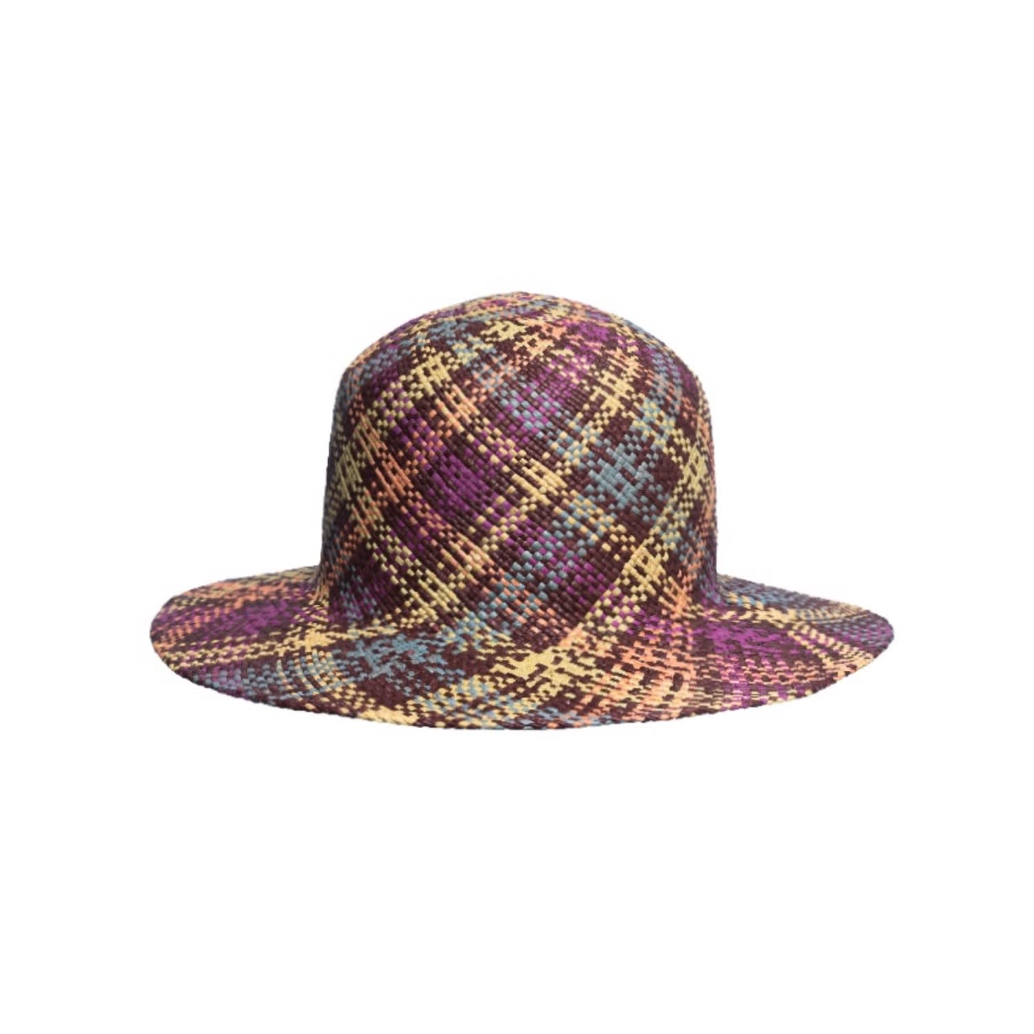 Anthony Peto Women's Grace Panama Purple Yellow Tartan In Purple/yellow