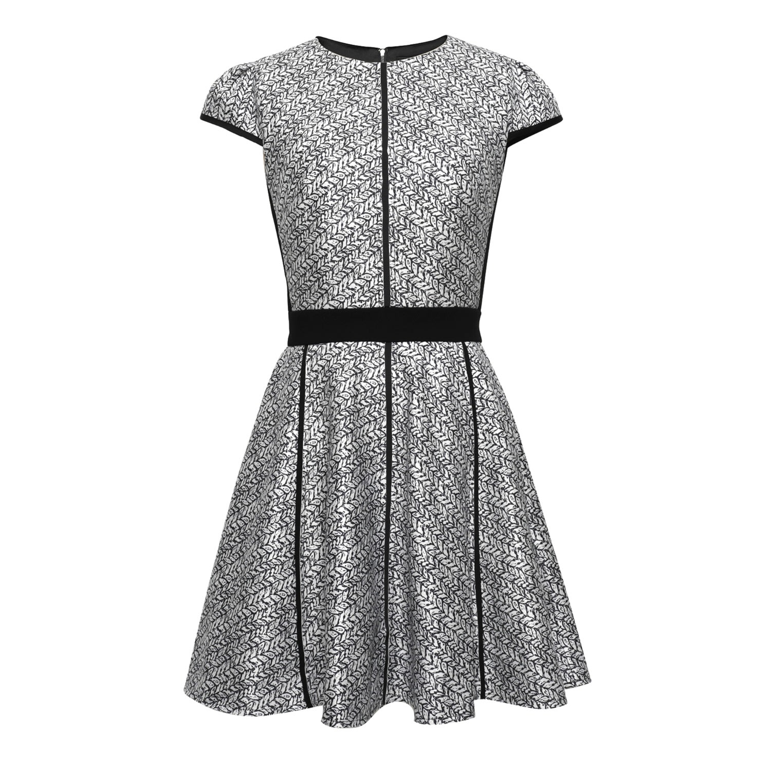 Smart And Joy Women's Grey Fit-and-flare Printed Suede Dress In Grey
