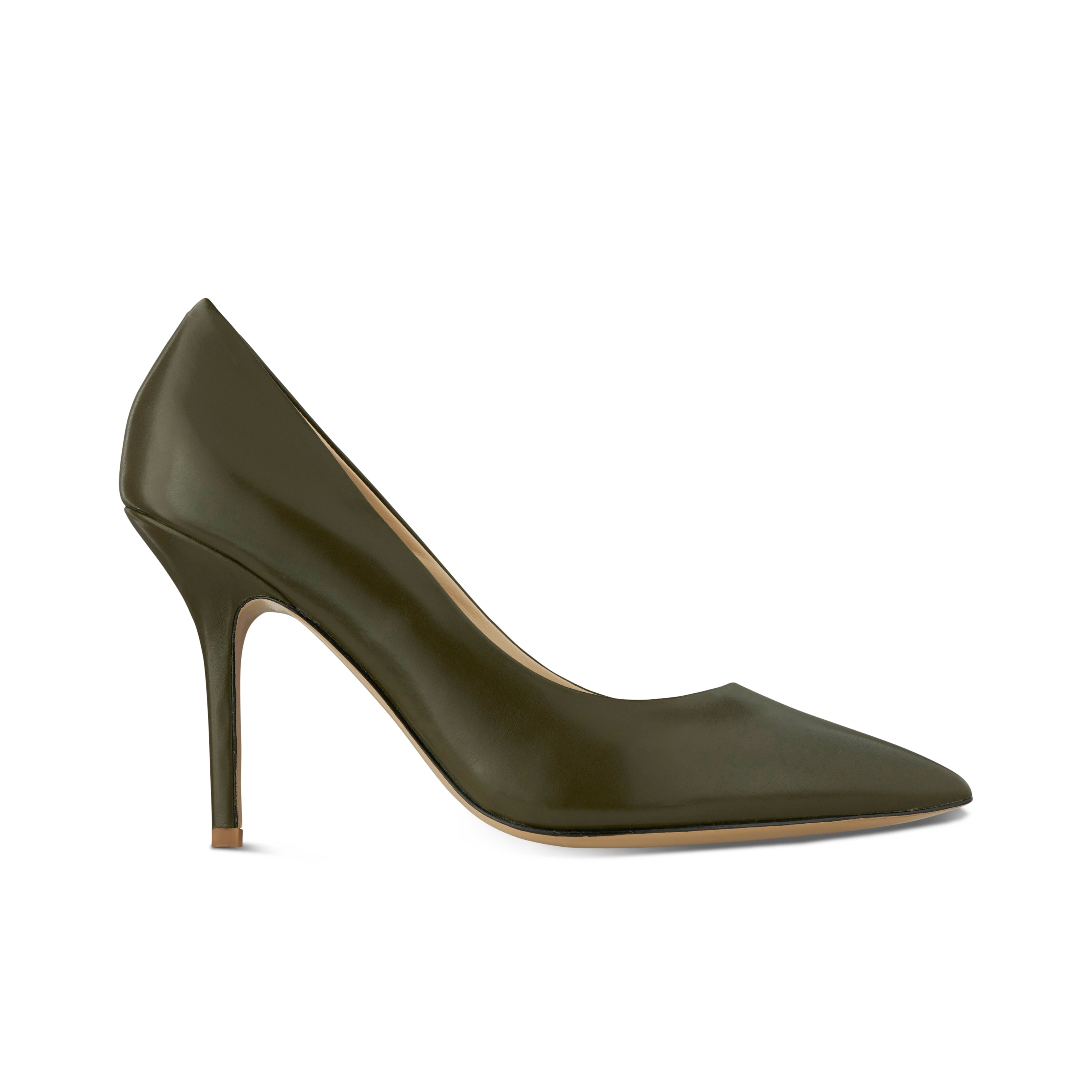 Women’s Dark Army Green Calfskin Pumps 5 Uk Icy Wong