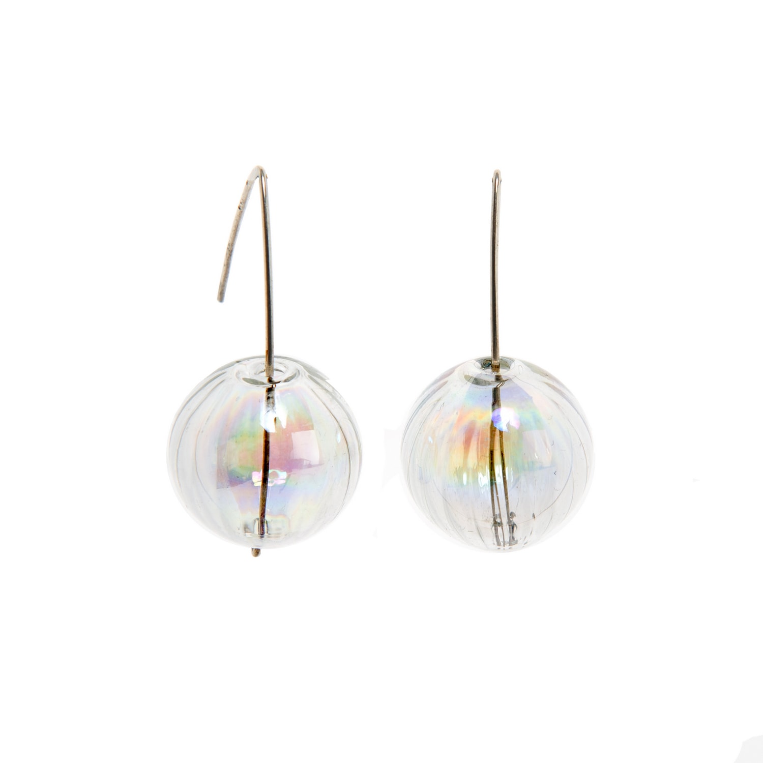 Laura Daili Women's Neutrals Luminous Orbs Glass Earrings