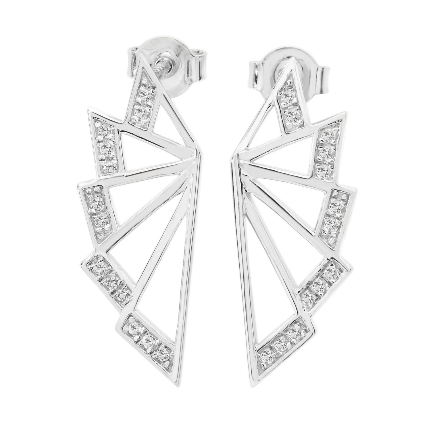 Women’s Silver Angel Wing Studs Lucy Quartermaine