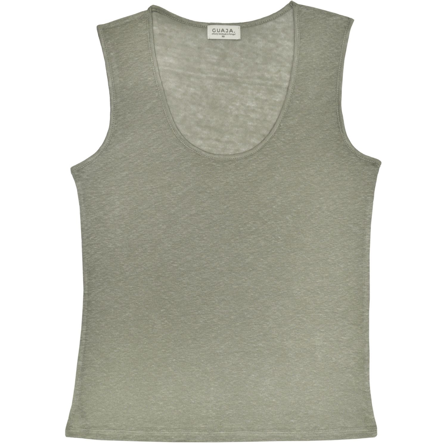 Guaja. Studio Women's Linen Tank Top - Green In Green