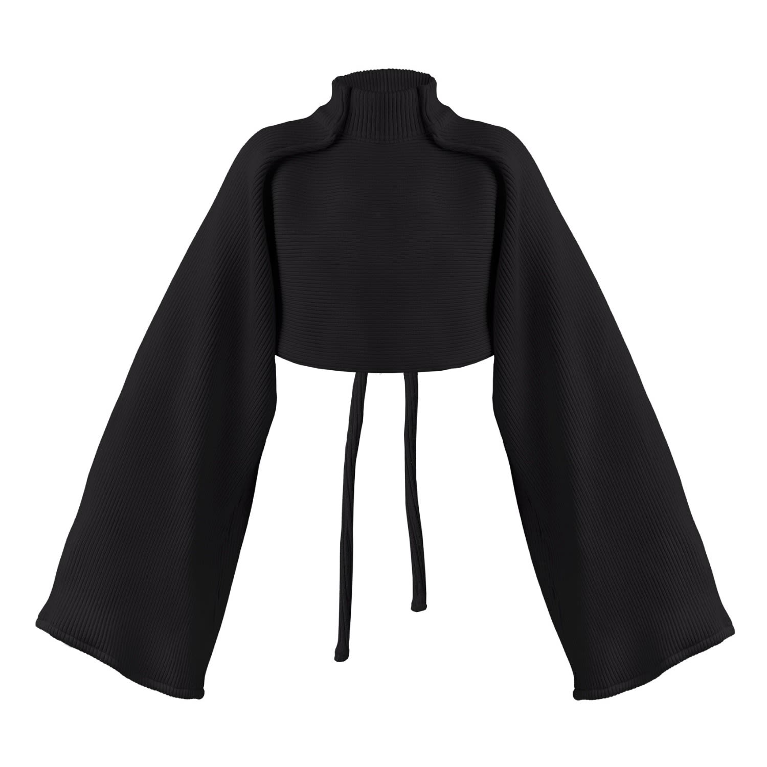 Oversized black cropped sweater on sale