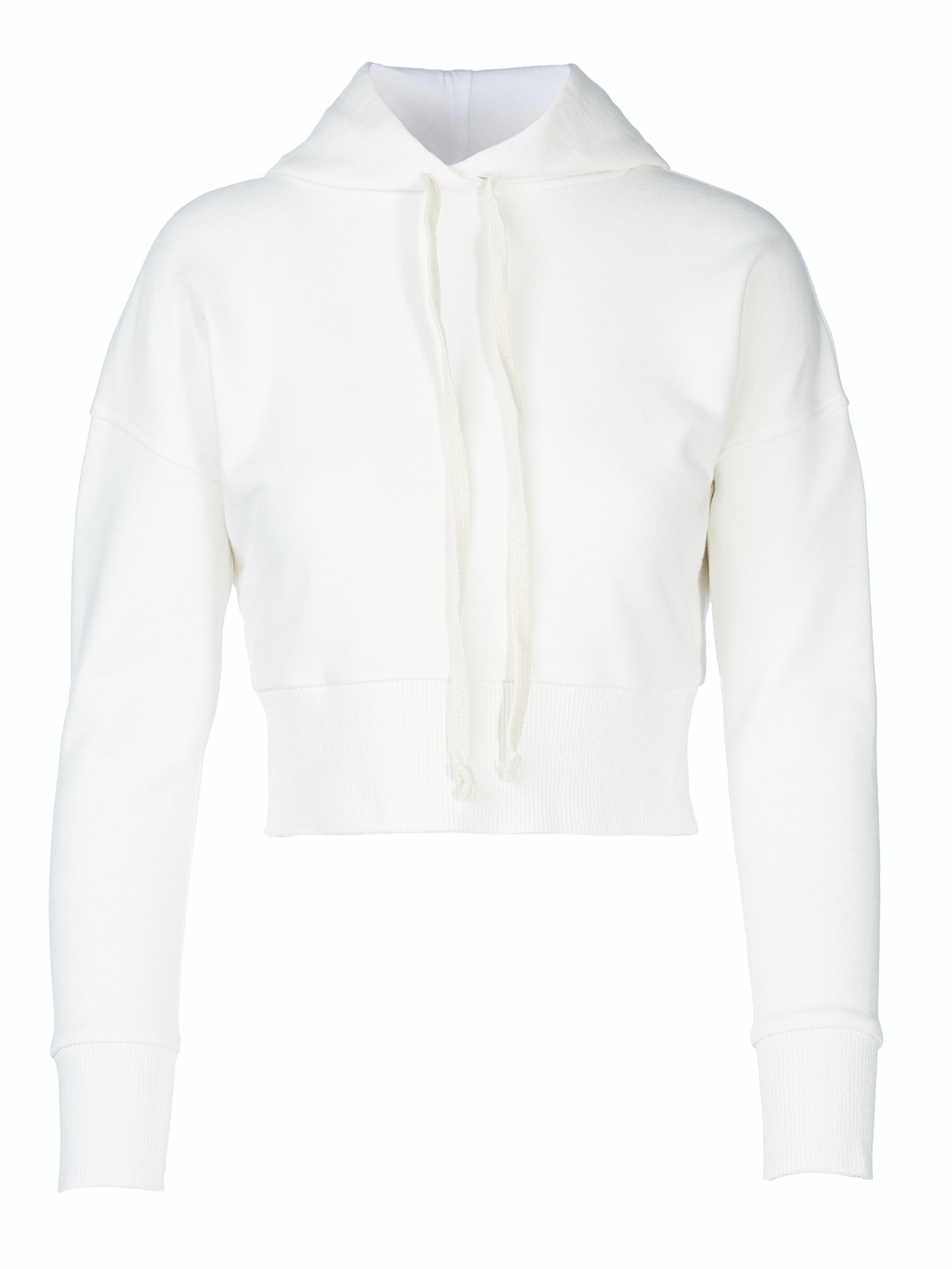 Women’s Crop White Hoodie Extra Small Tessitura