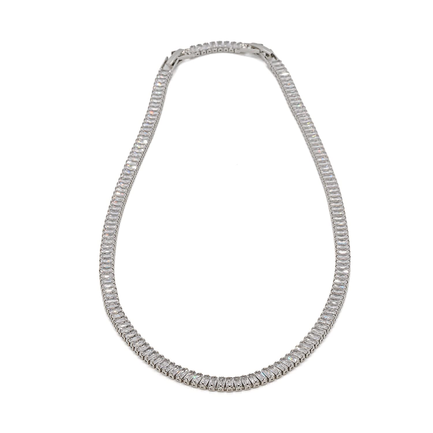 Baguette diamond hotsell tennis chain