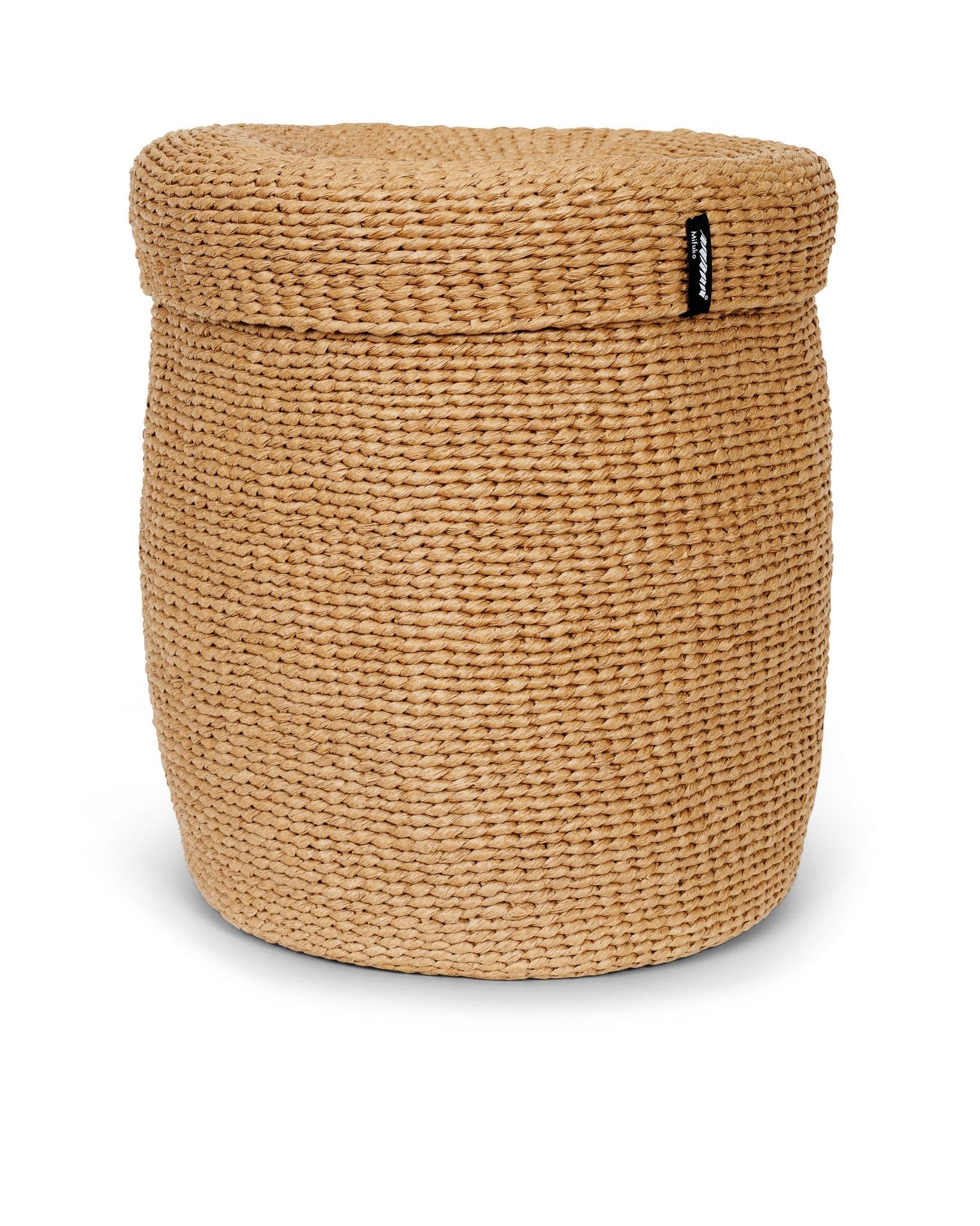 Mifuko Kiondo Basket With Lid - Brown L In Brown