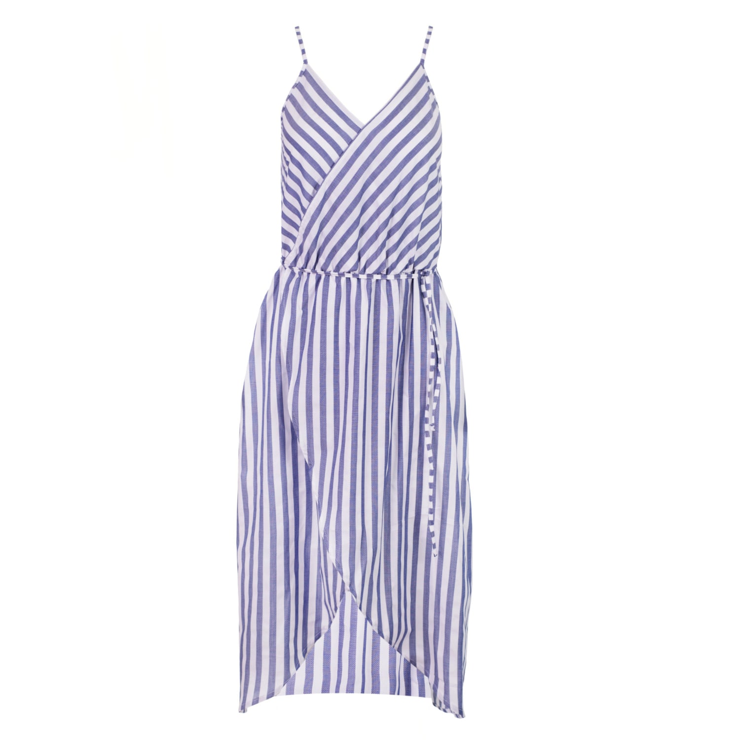 Oh!zuza Night&day Women's Blue Stripe Cotton Summer Dress In Blue