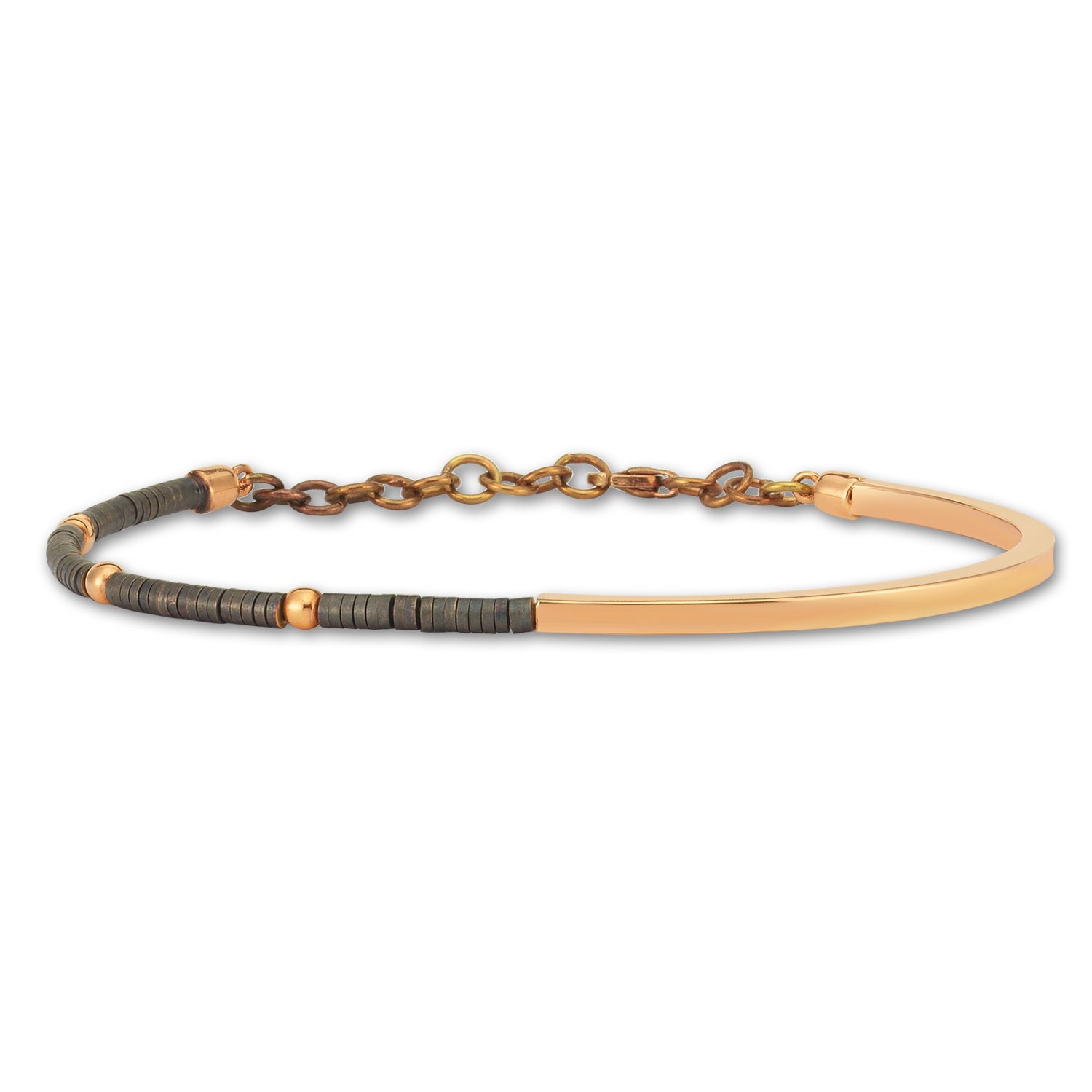 Dime Tribe Men's Gold Ribbon Detailed Bracelet In Gold