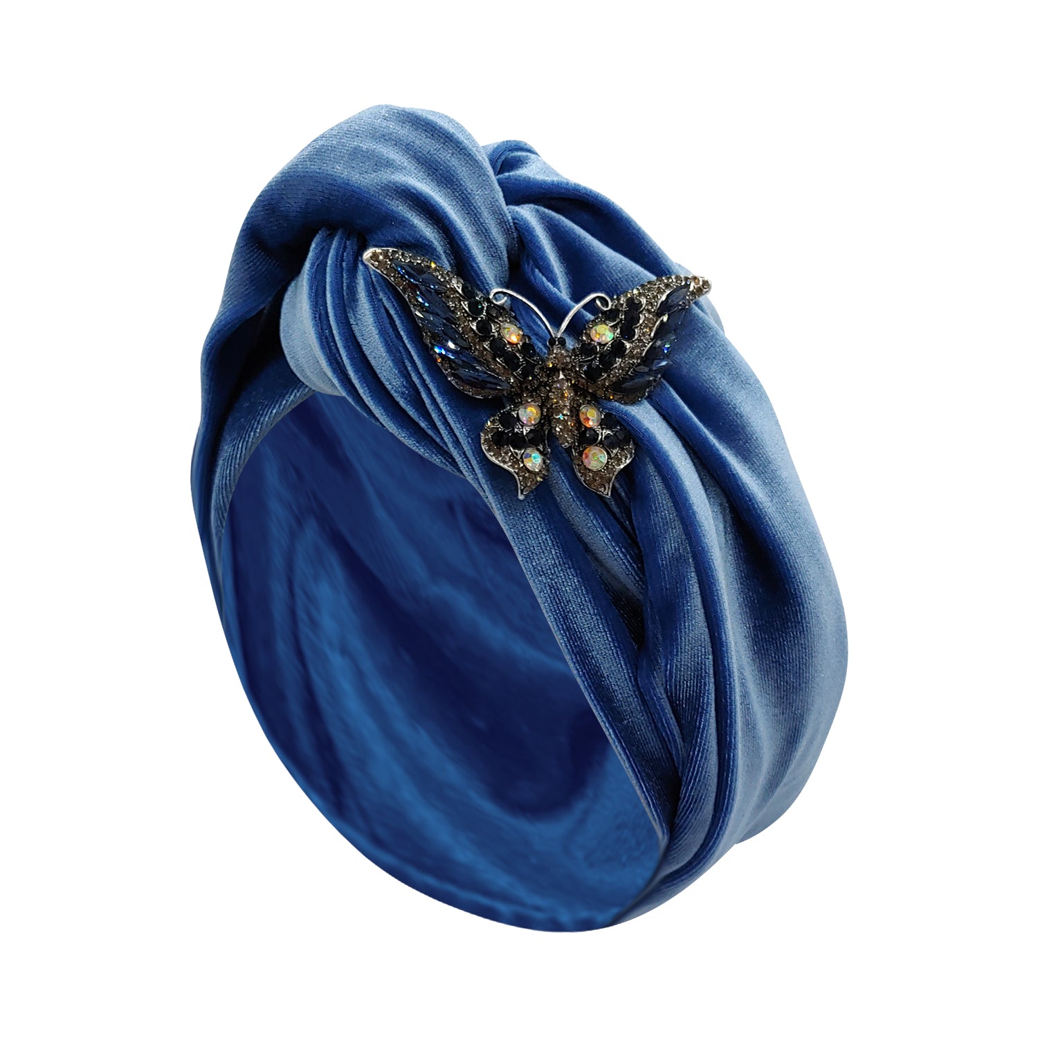 Women’s Blue Butterfly Sky Brooch Turban One Size Julia Clancey