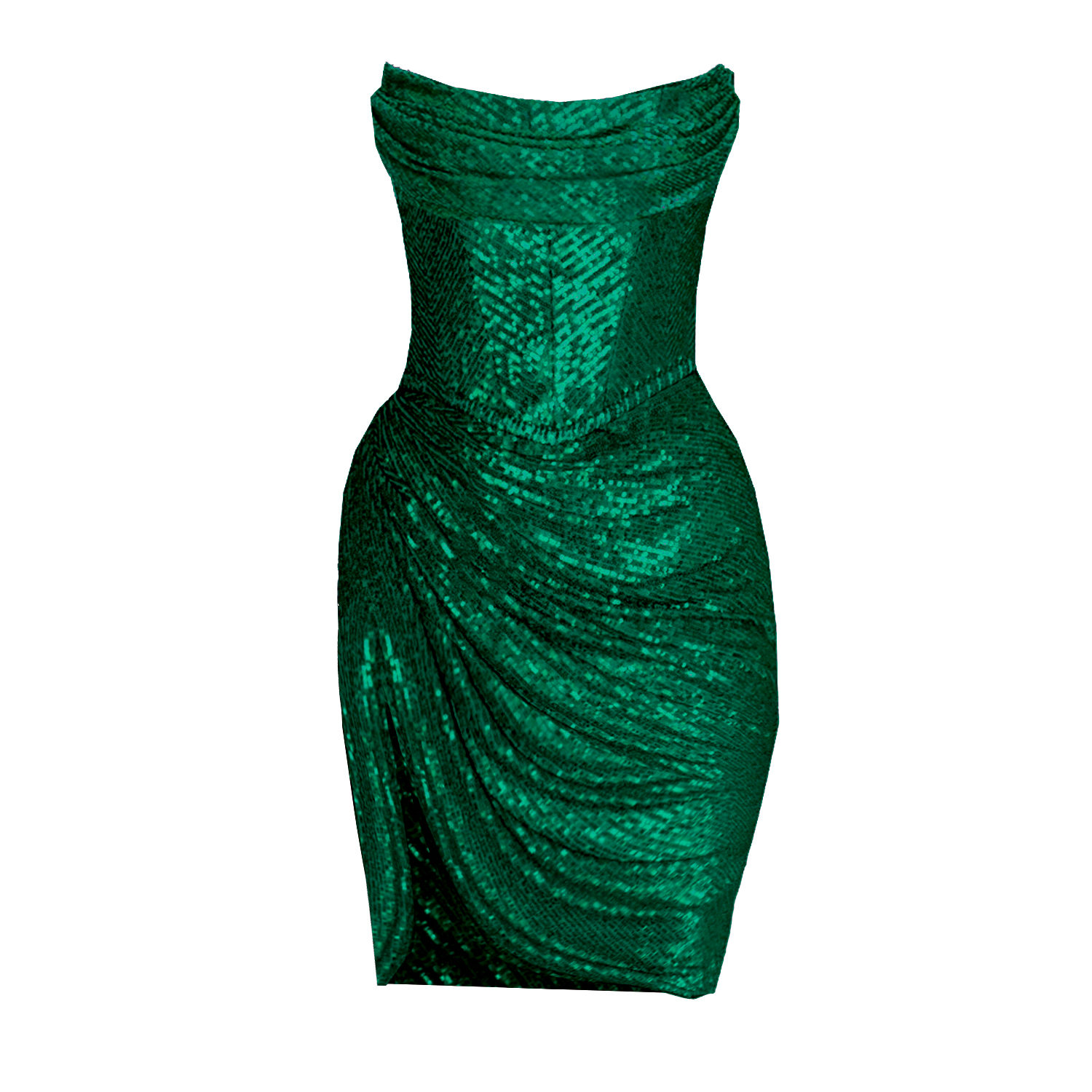 Angelika Jozefczyk Women's Green Delia Sequin Mini Dess Emerald In Green