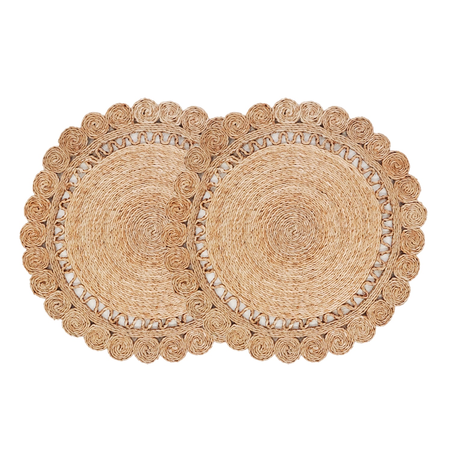 Neutrals Jute Flower Placemat - Set Of 2 Korissa