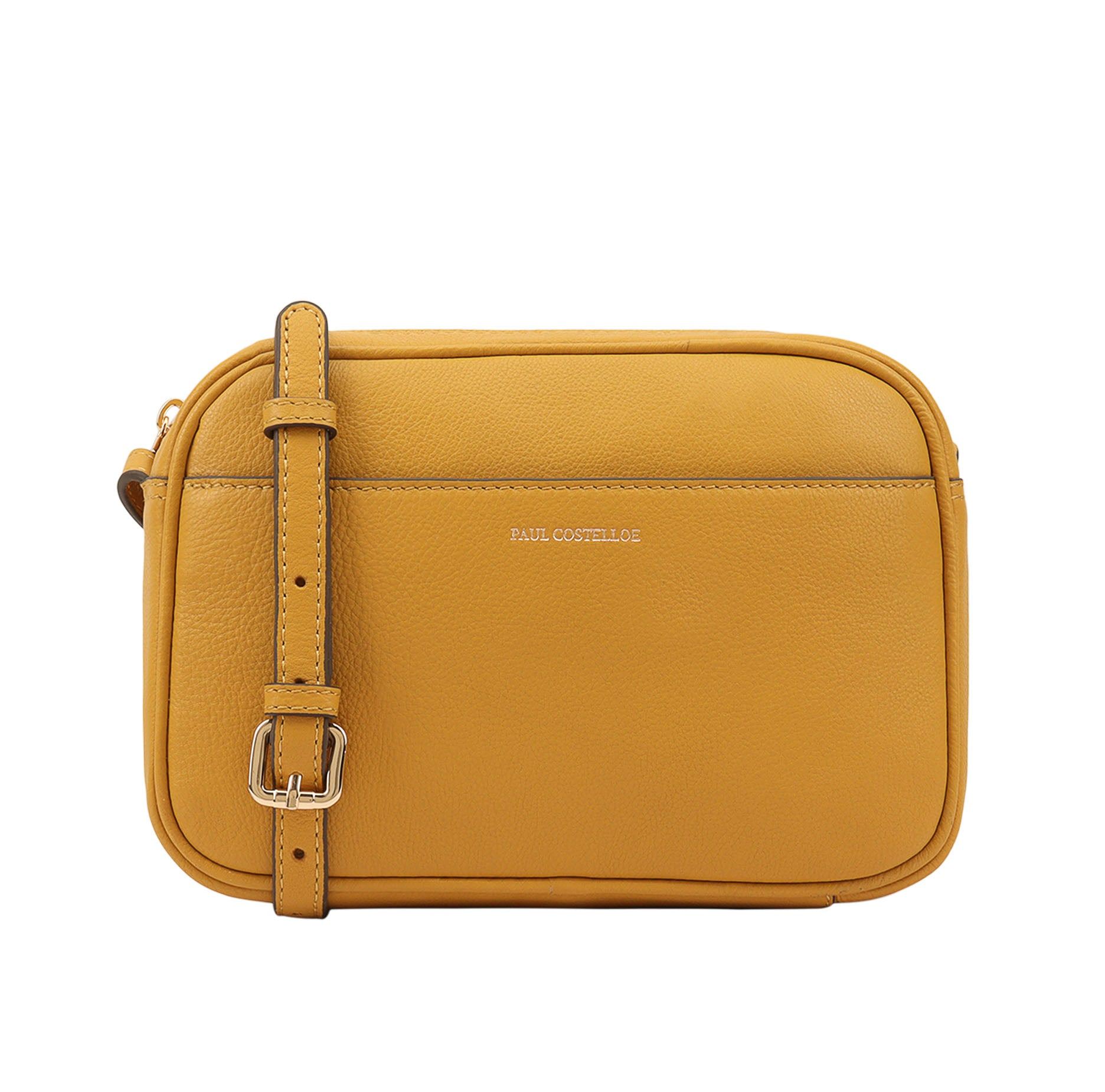 Women's Cooper Leather Crossbody Bag - Yellow | One Size | Paul Costelloe