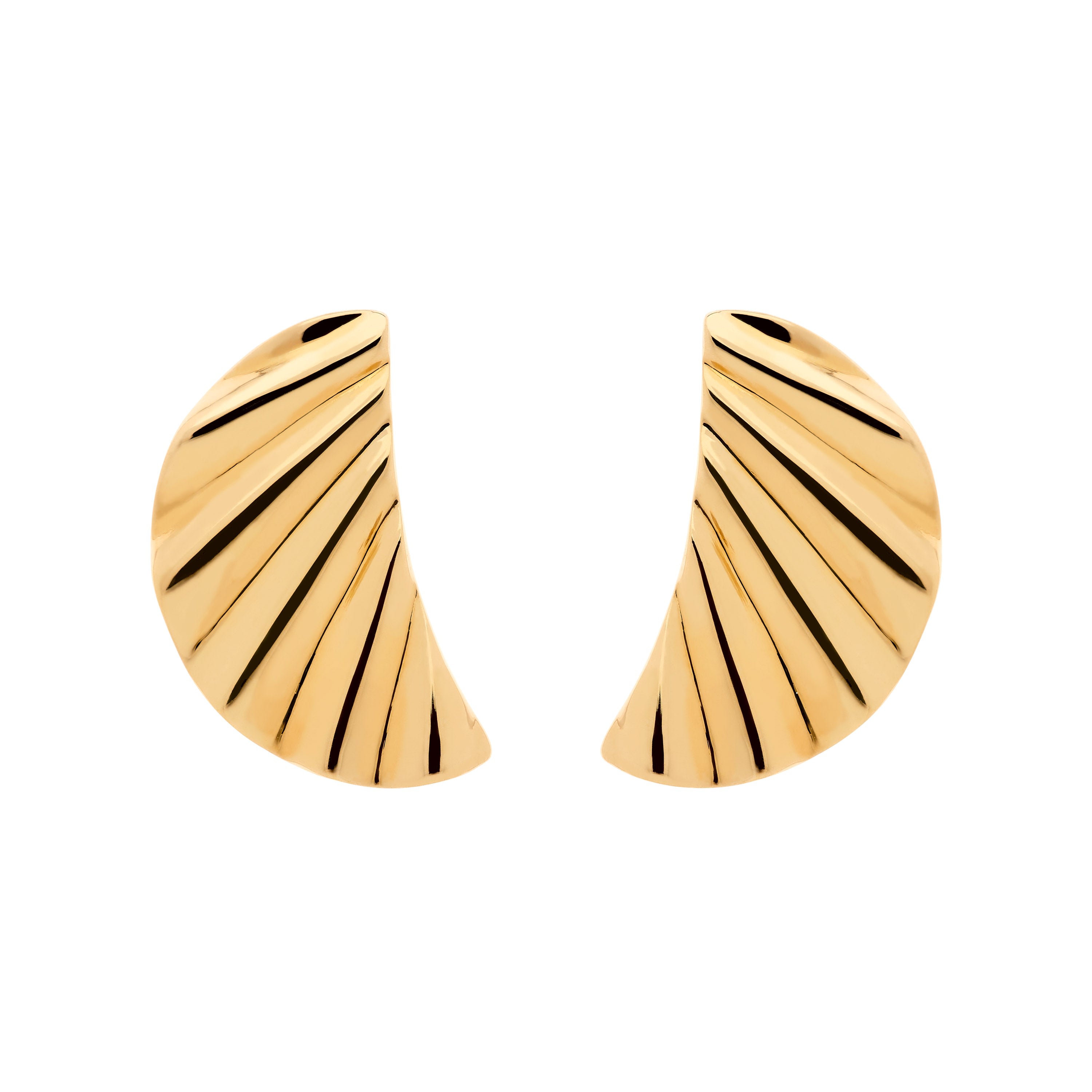 Emma Holland Jewellery Women's Gold Wave Clip Earrings In Gold