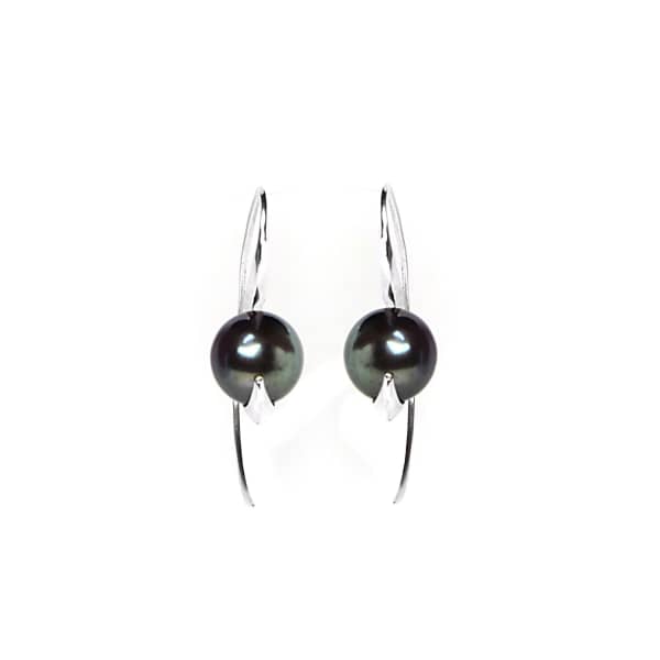 GUCCI WOMEN'S BLACK / SILVER PEARL CLAW  EARRINGS