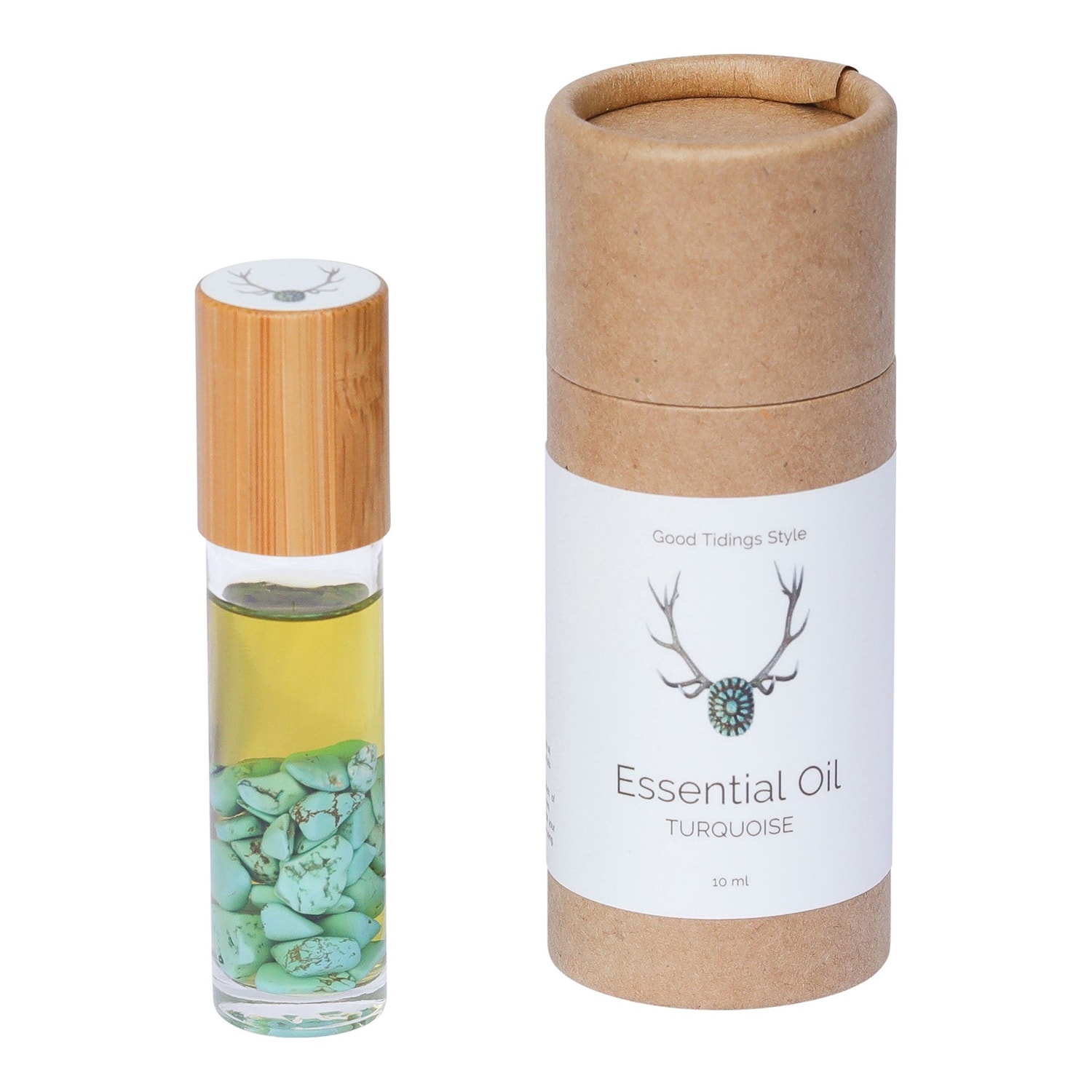 Blue Sanctuary Essential Oil Infused Crystal Roll-Ons: Turquoise Good Tidings Style