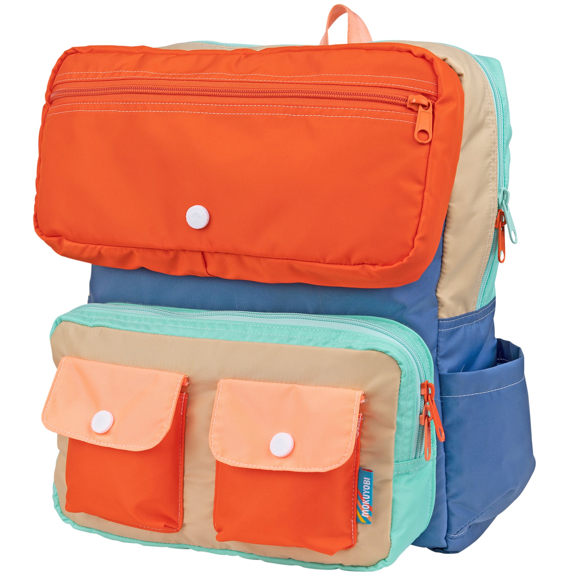 Mokuyobi Women's Blue / Yellow / Orange Schoolhouse Faux Roll Top In Blue/yellow/orange