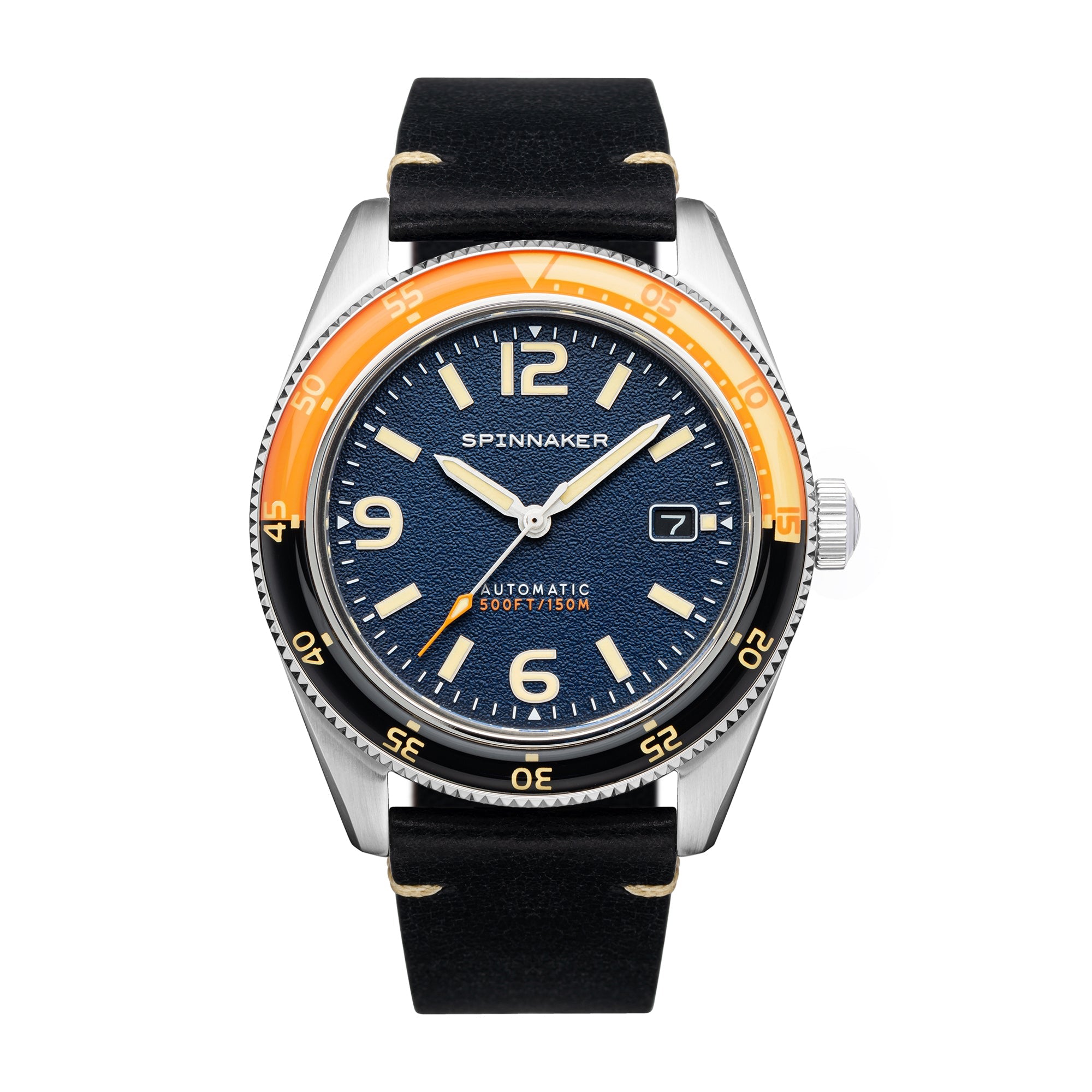 Spinnaker Yellow / Orange  Fleuss Men's Japanese Automatic Sunset Orange Watch In Yellow/orange