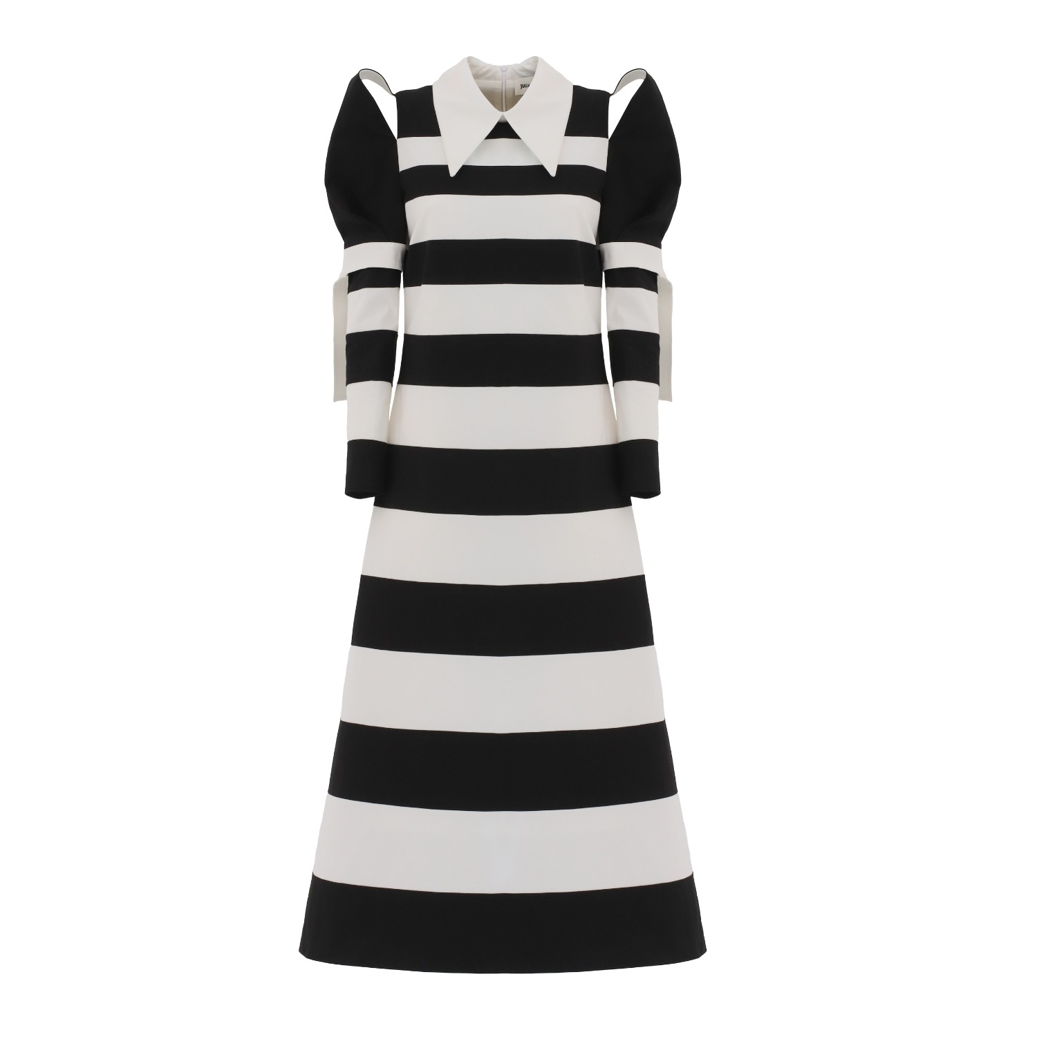 black and white dress with sleeves Lita Ivory Wedding , Grey Wedding Dress, Black and Ivory Wedding Dress with Illusion Sleeves Perfect for evening events Long Sleeve Shirt Midi Dress