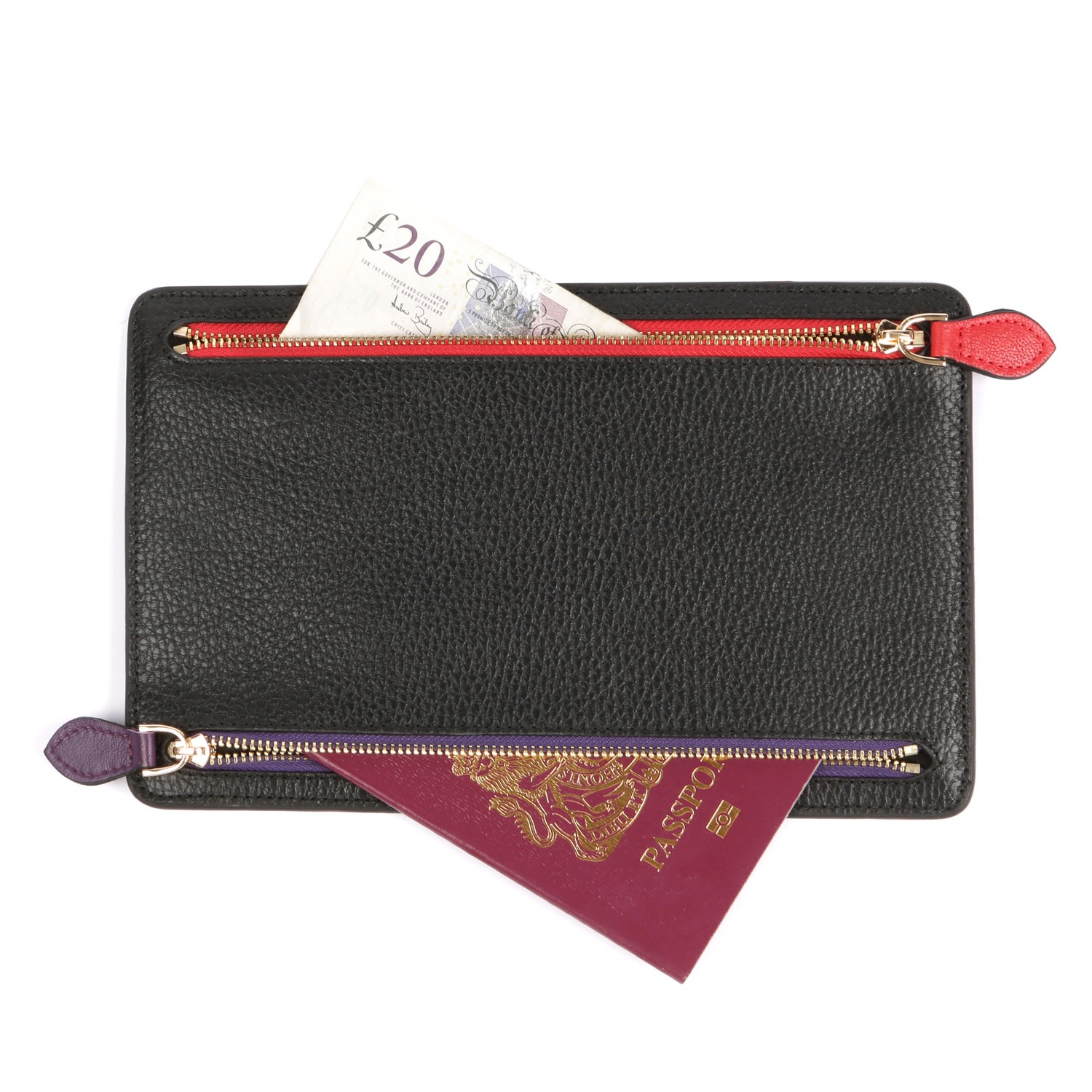 Sjw Bags London Men's Wellington Leather Wallet In Black In Black