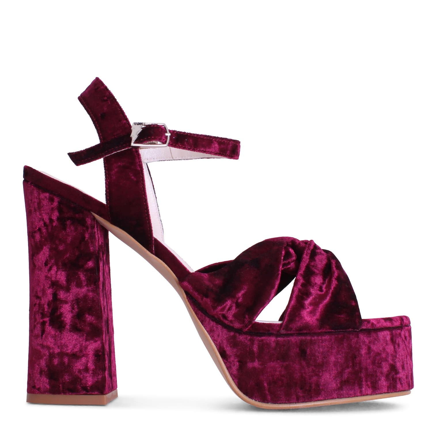 Terry De Havilland Women's Tyla Merlot Red Velvet Platform Heel In Red