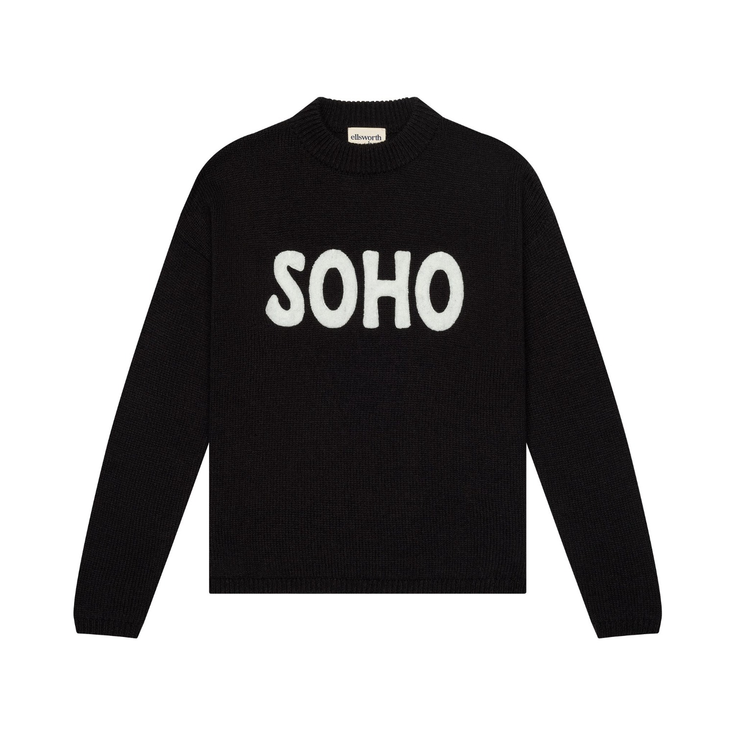 Ellsworth + Ivey Women's Black Sadie Crewneck Sweater - Soho In Black