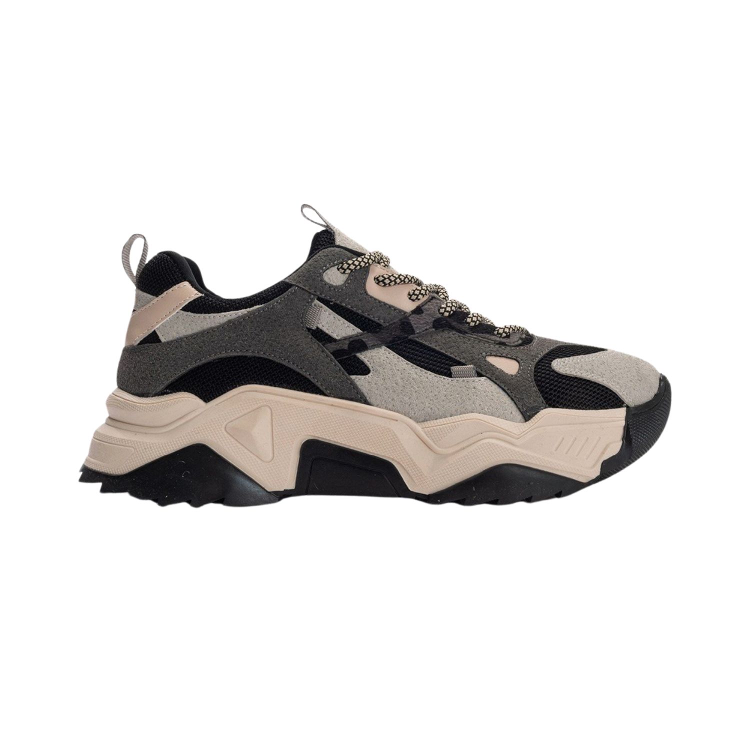 Prologue Shoes Women's Loretta Black Gray Platform Sneakers