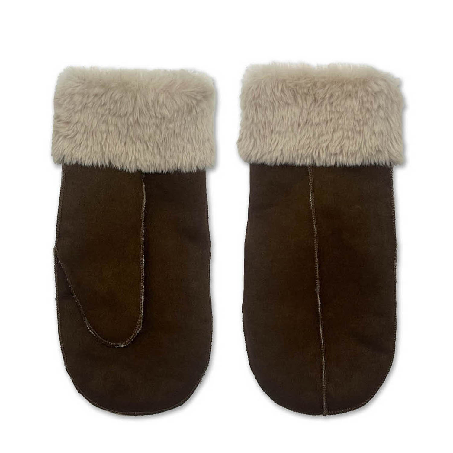 Nooki Design Women's Brown Fleur Mittens In Chocolate In Brown